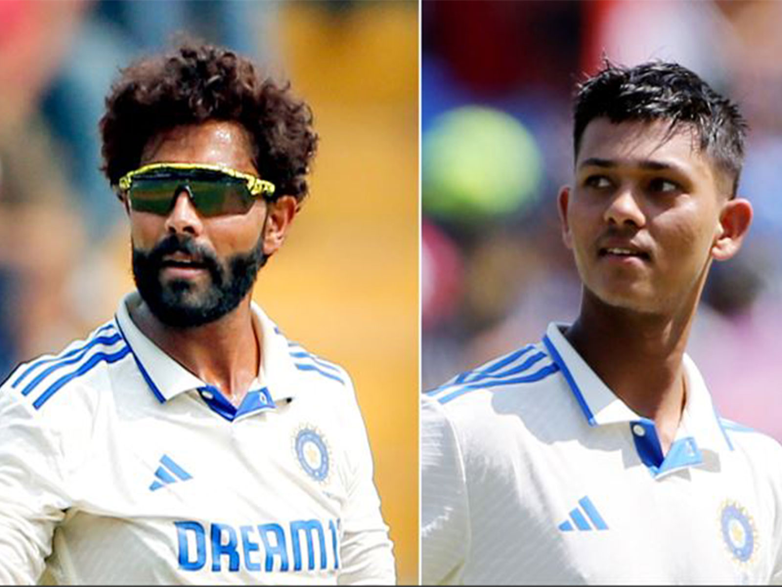 Ravindra Jadeja and Yashasvi Jaiswal. (Photo/ANI) 
