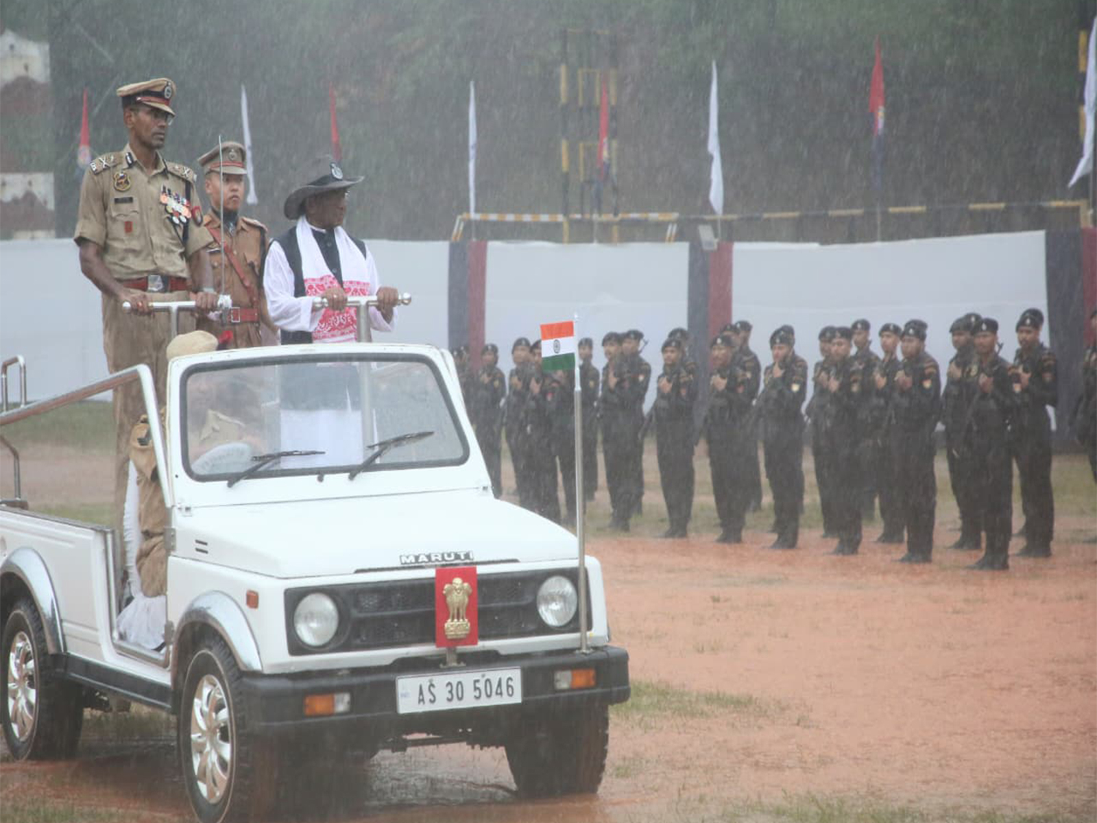 Assam Governor Lakshman Prasad Acharya attends 75th Assam Police Day (Photo/ ANI) Assam Governor Lakshman Prasad Acharya attends 75th Assam Police Day (Photo/ ANI)