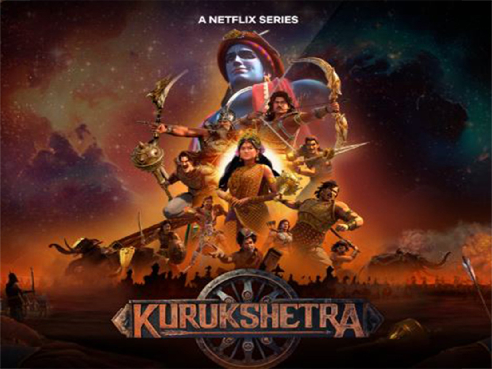 Poster of Kurukshetra (Image source: Netflix) Poster of Kurukshetra (Image source: Netflix)
