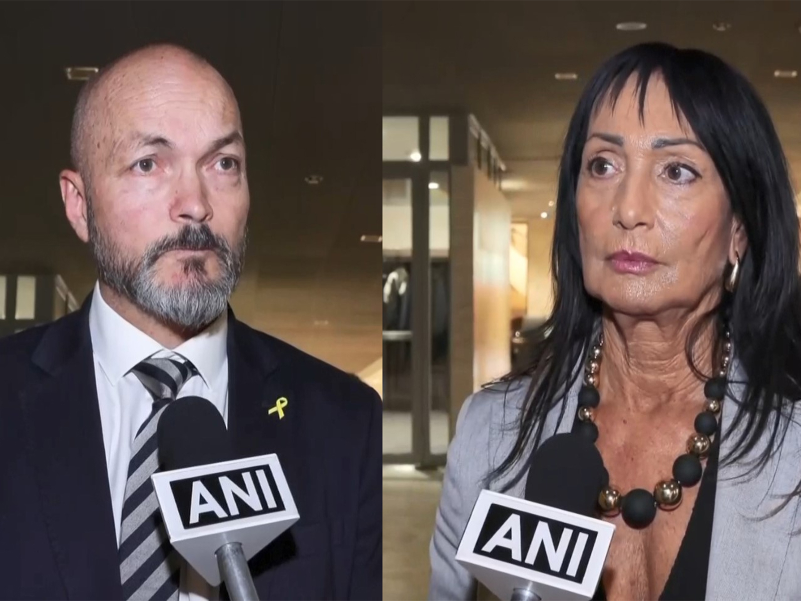 Erik Selle, Leader, Christian Conservative Party, Norway (Left) and Anna Maria Cisint, Member of European Parliament (Right)(Photo: ANI)