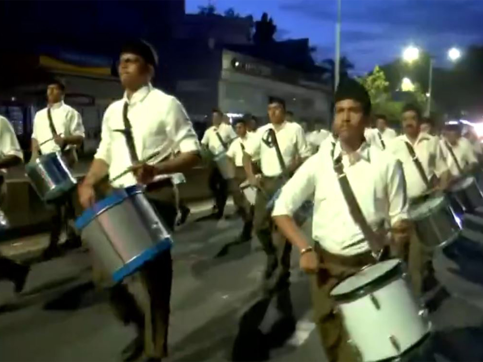 RSS holds route march in Pune on occasion of its 100th anniversary (Photo/ANI)