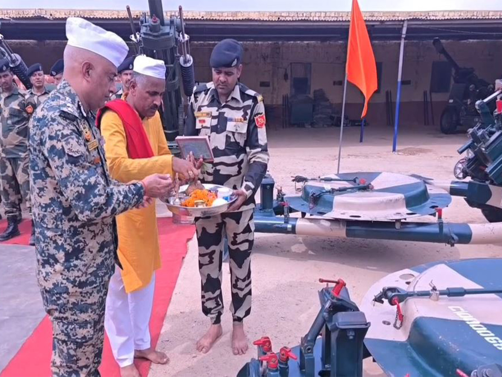 1055 Artillery Regiment of BSF Performs Shashtra Pooja (Photo/ANI)