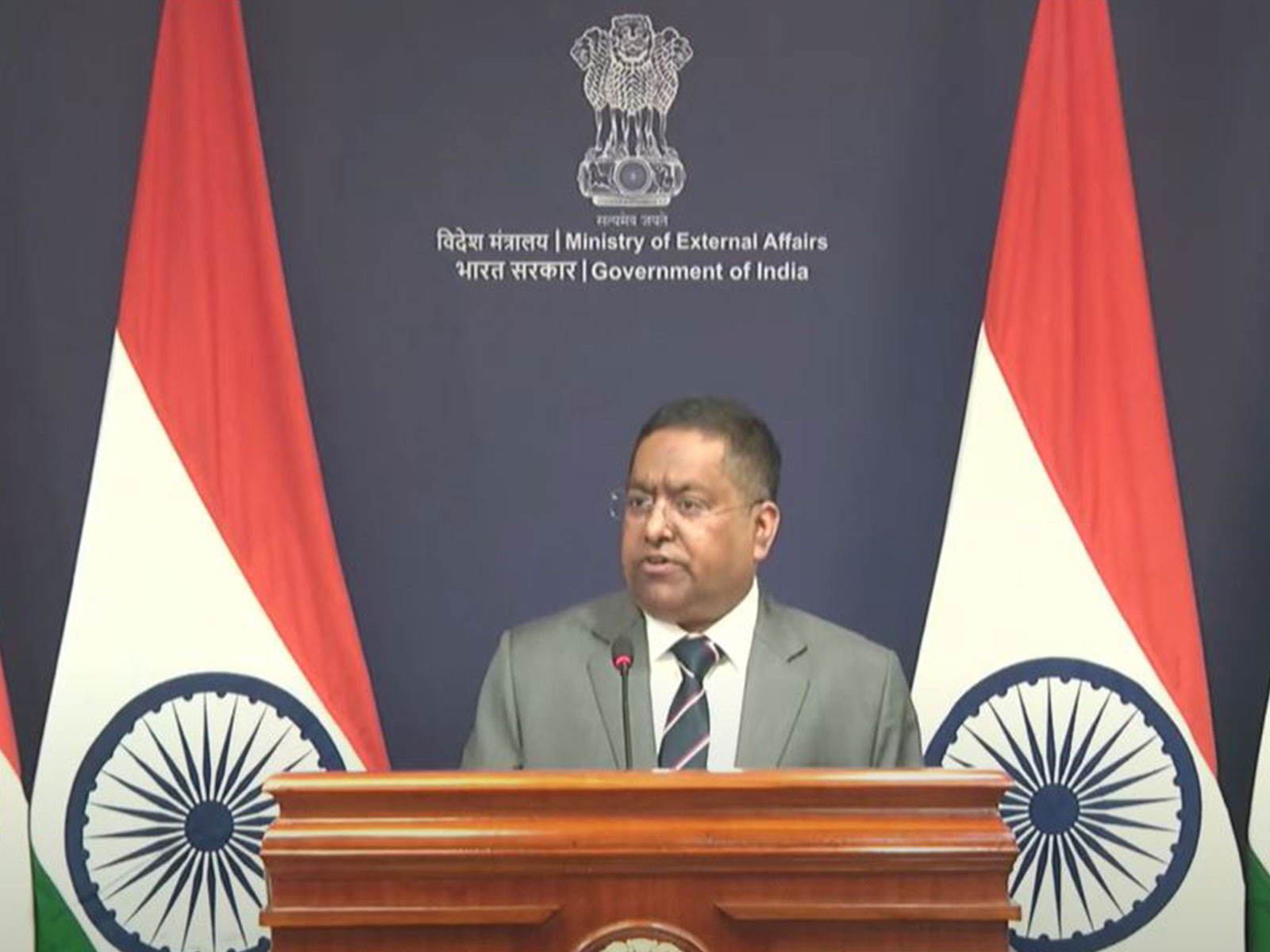 MEA Spokesperson Randhir Jaiswal (Photo/MEA YouTube) MEA Spokesperson Randhir Jaiswal (Photo/MEA YouTube)