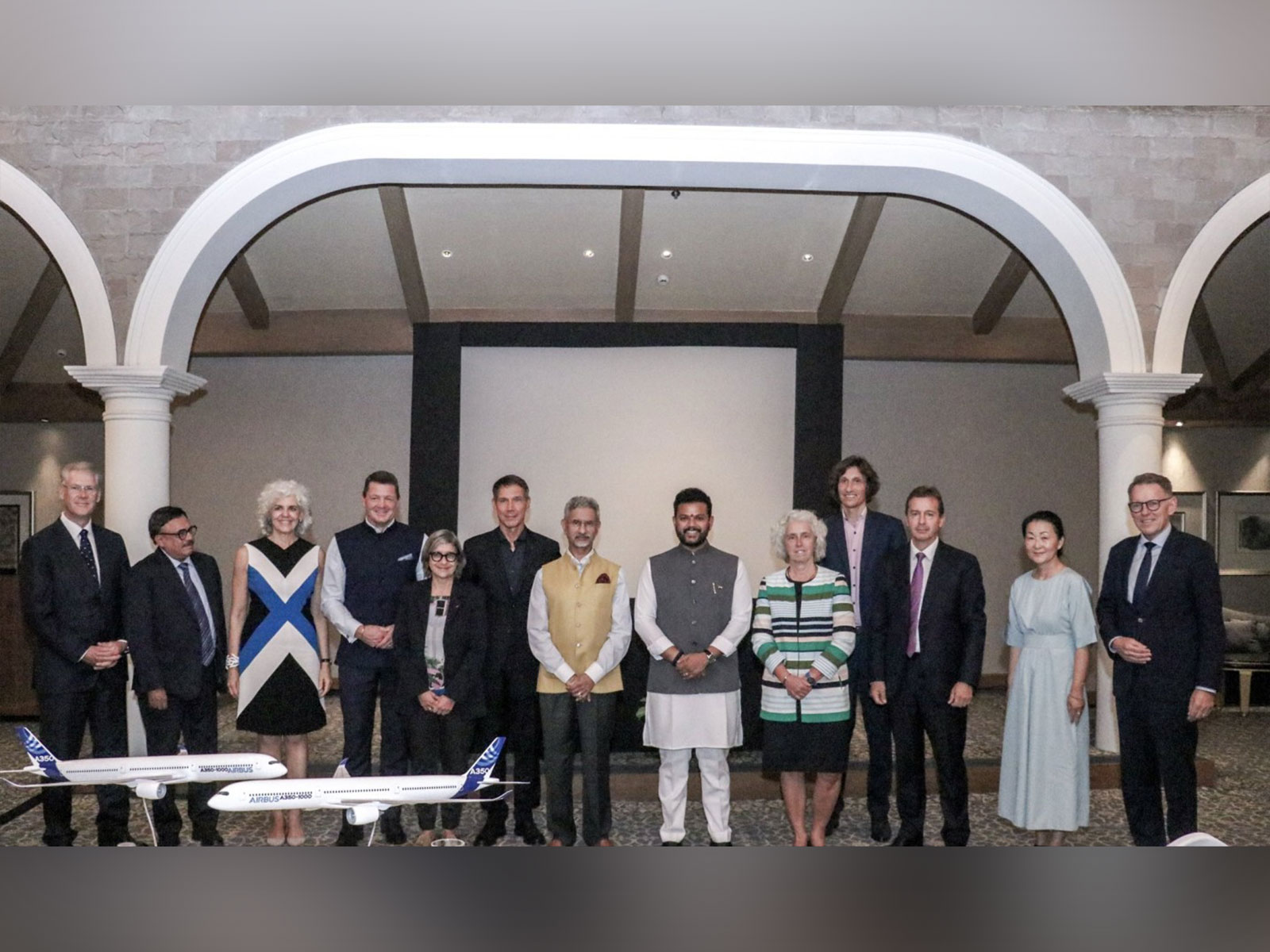 EAM Jaishankar, Civil Aviation Minister Ram Mohan Naidu Kinjarapu with Airbus and IndiGo leadership in New Delhi (Photo/X/@DrSJaishankar) EAM Jaishankar, Civil Aviation Minister Ram Mohan Naidu Kinjarapu with Airbus and IndiGo leadership in New Delhi (Photo/X/@DrSJaishankar)