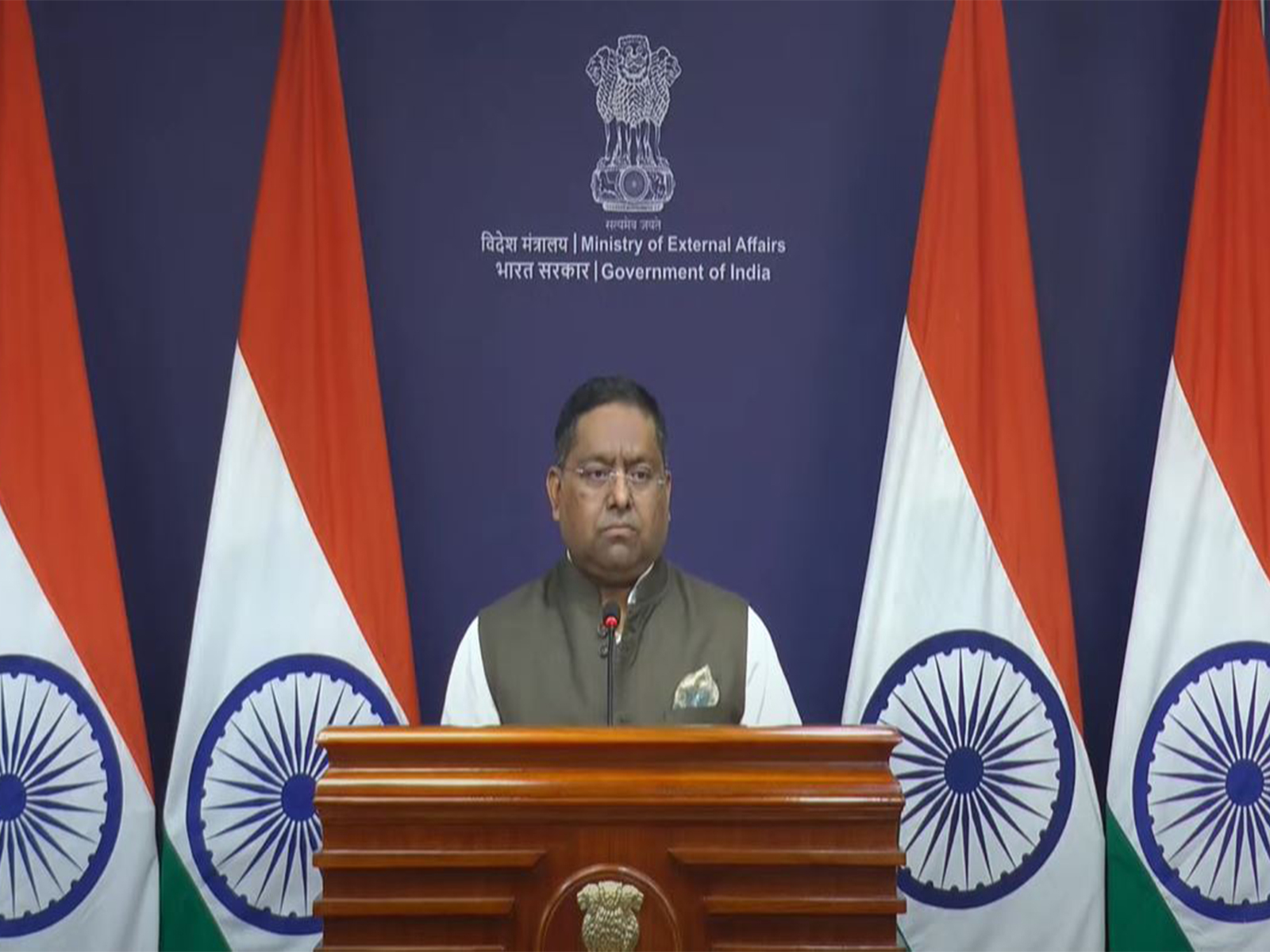 MEA Official Spokesperson Randhir Jaiswal (Photo/ANI)