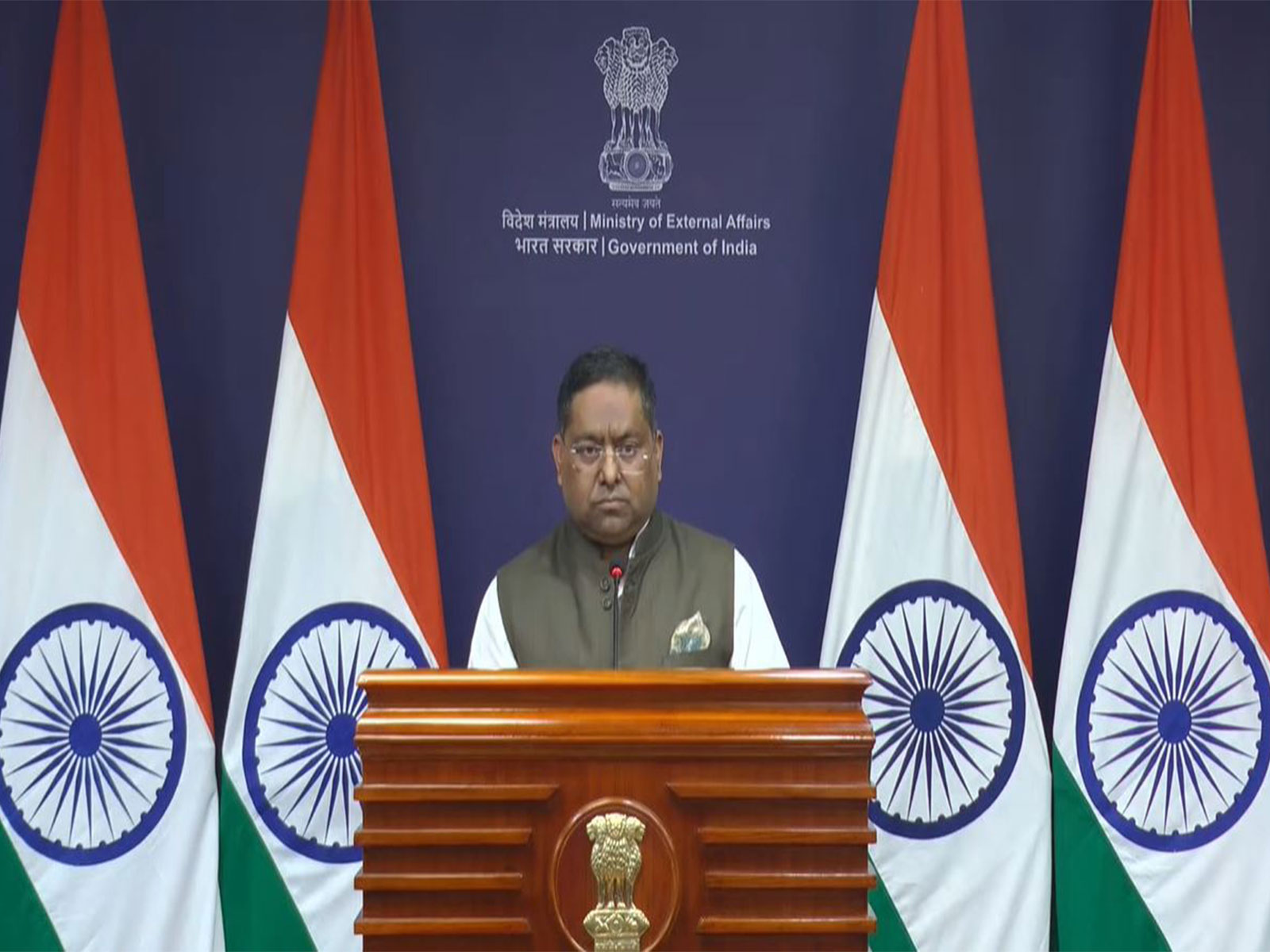 MEA Official Spokesperson Randhir Jaiswal (Photo/ANI)