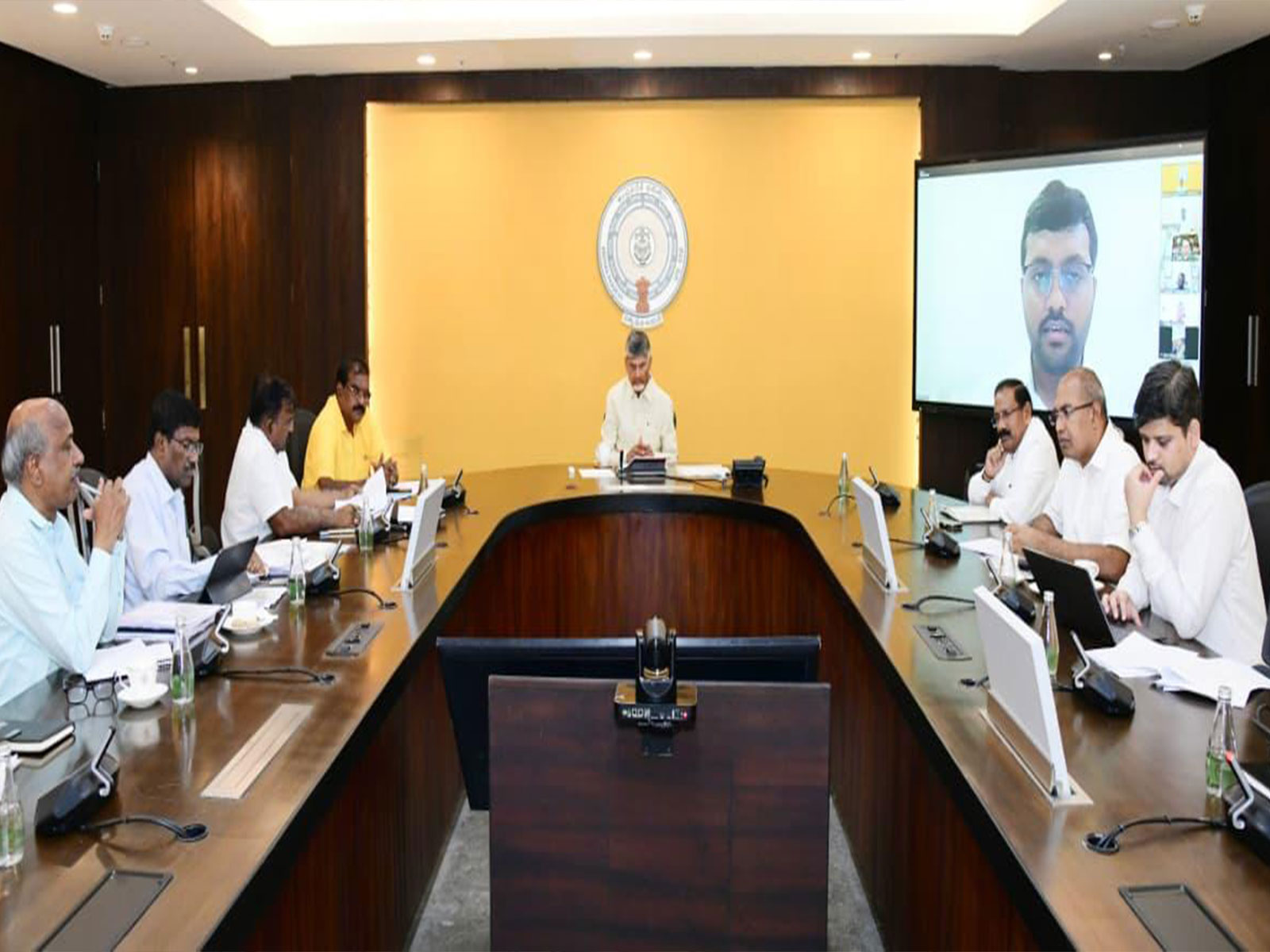 Andhra Pradesh Chief Minister Chandrababu Naidu reviews flood situation in state (Photo/X@ncbn)