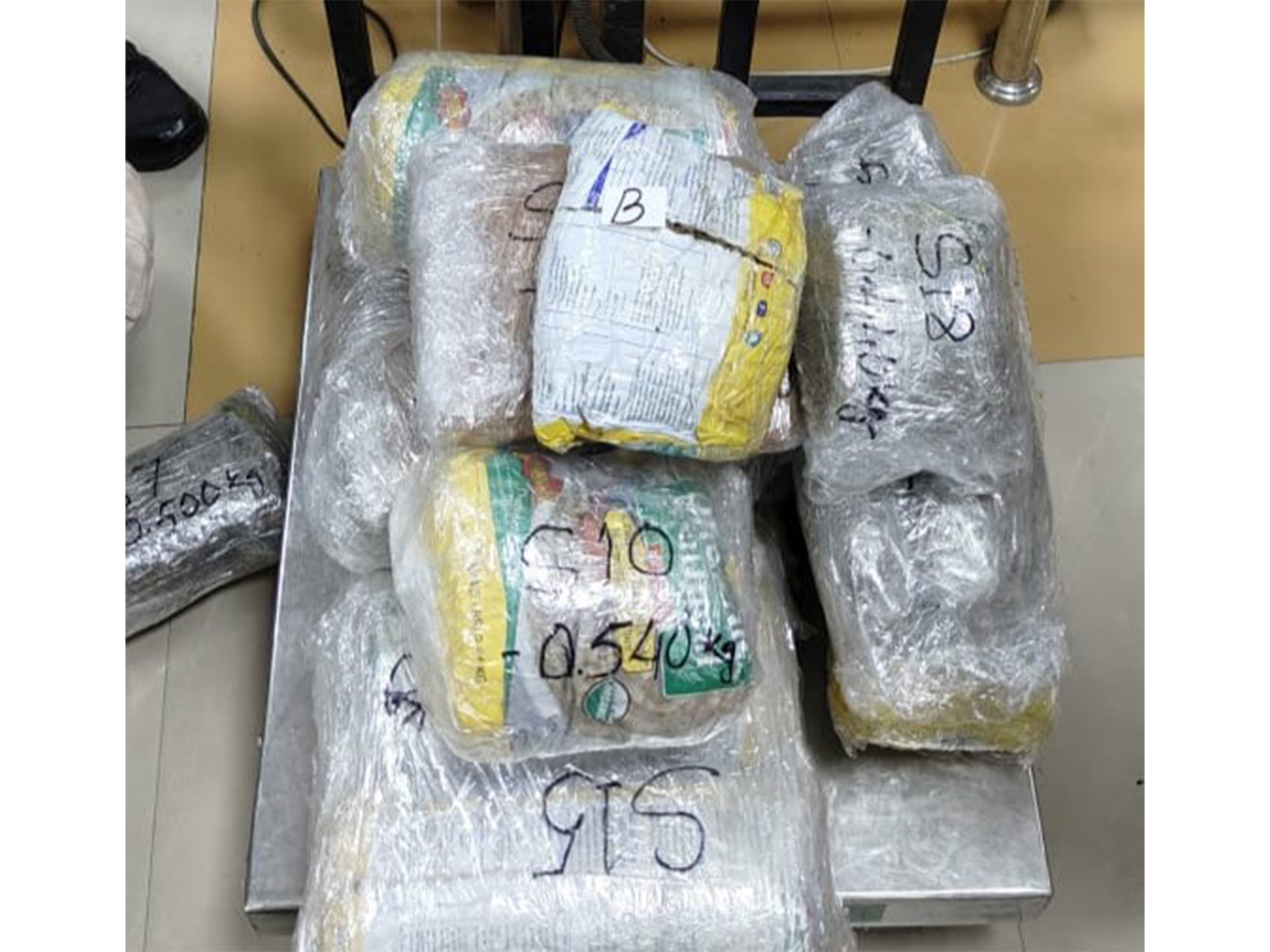 Cannabis seized at Imphal Airport (Photo/CISF)
