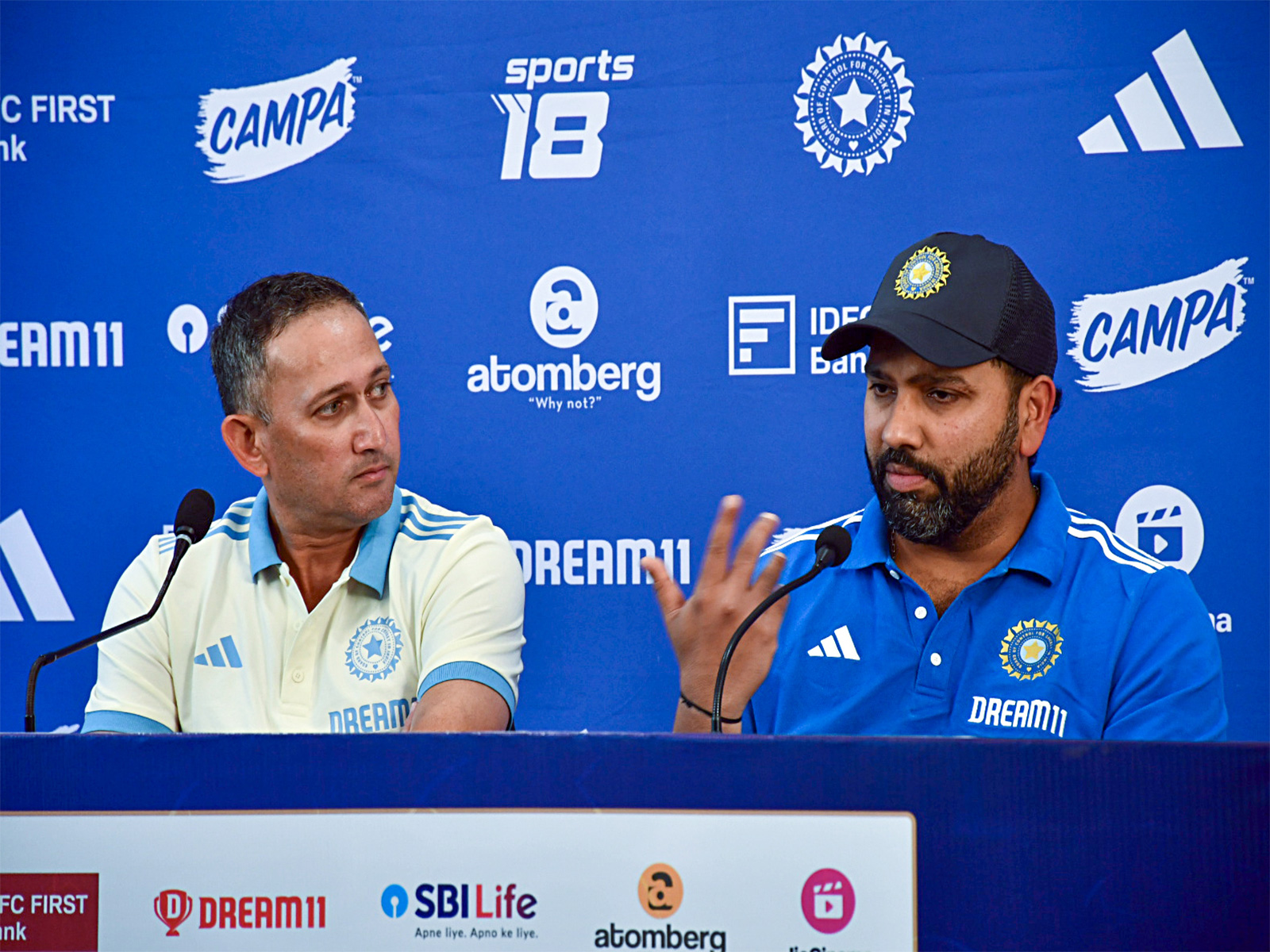 Ajit Agarkar and Rohit Sharma (Photo/ANI) Ajit Agarkar and Rohit Sharma (Photo/ANI)