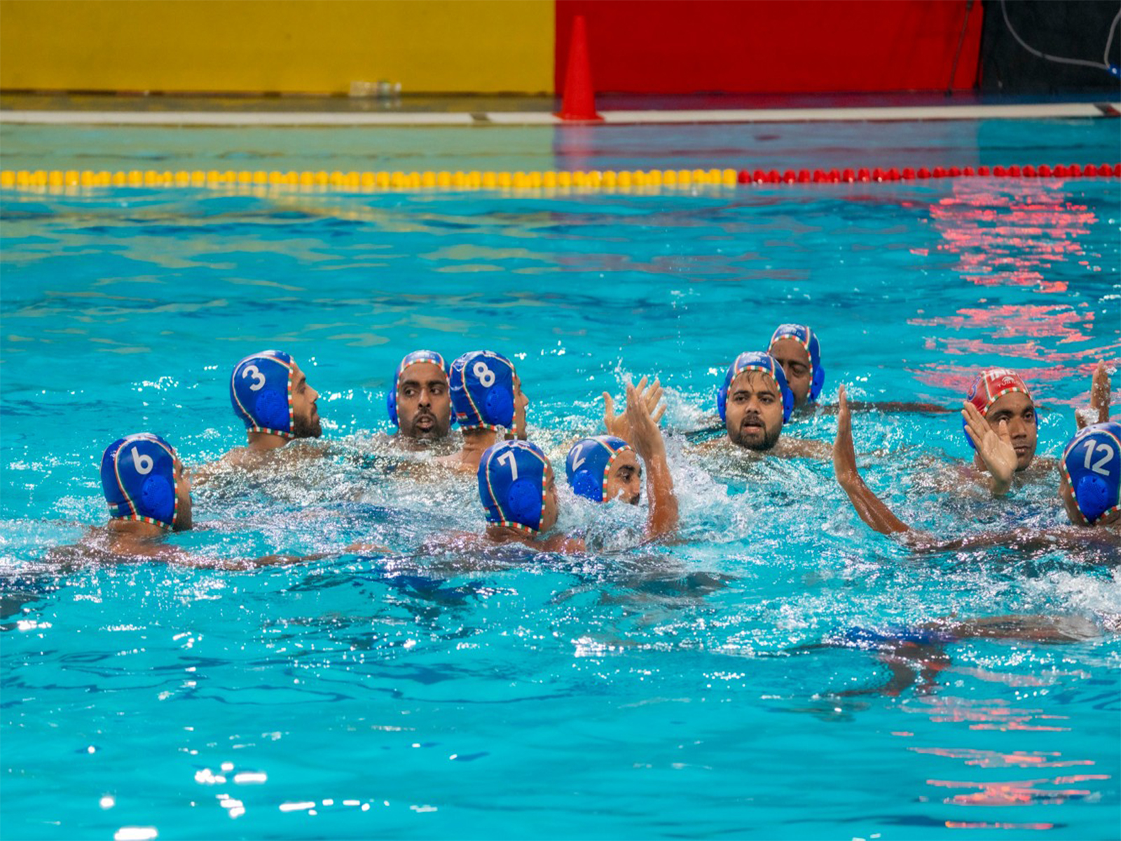 Players competing during 11th Asian Aquatics Championships (Photo: SFI)