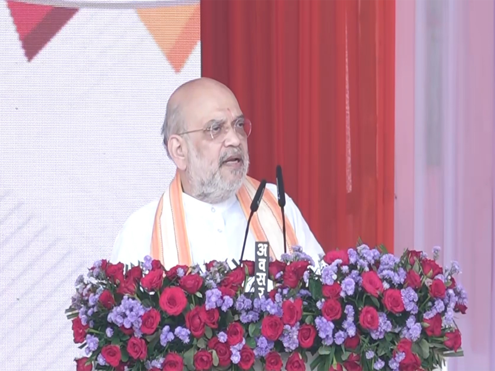 Union Home Minister Amit Shah in Bastar (Photo/ANI)