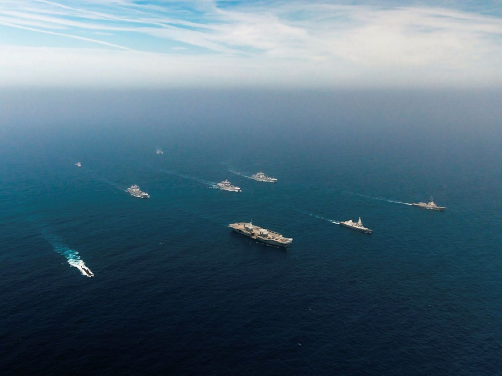 UK Carrier Strike Group led by HMS Prince of Wales (Photo/ UK High Commission in India) 