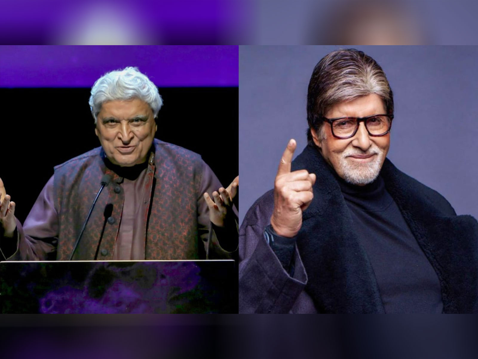 Javed Akhtar (L), Amitabh Bachchan (R) (Photo/ANI) Javed Akhtar (L), Amitabh Bachchan (R) (Photo/ANI)
