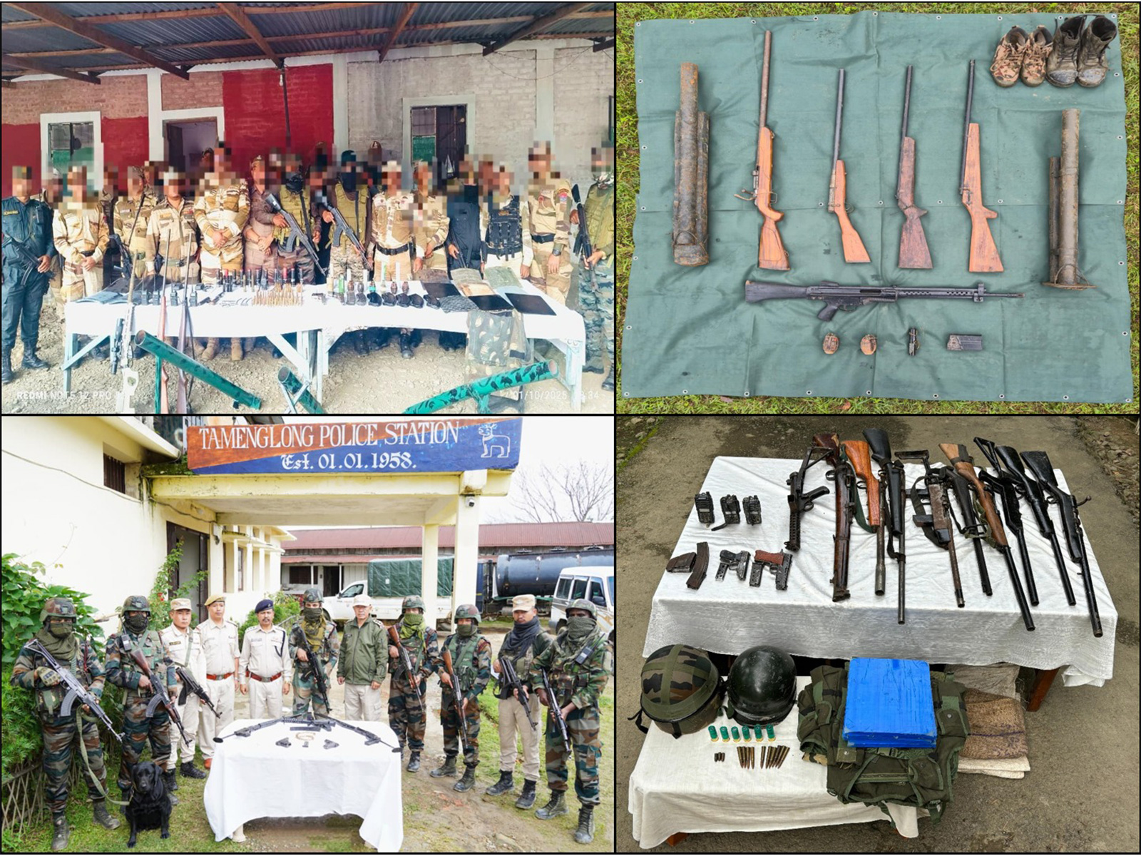 Recovered weapons (Photo/Assam Rifles) Recovered weapons (Photo/Assam Rifles)