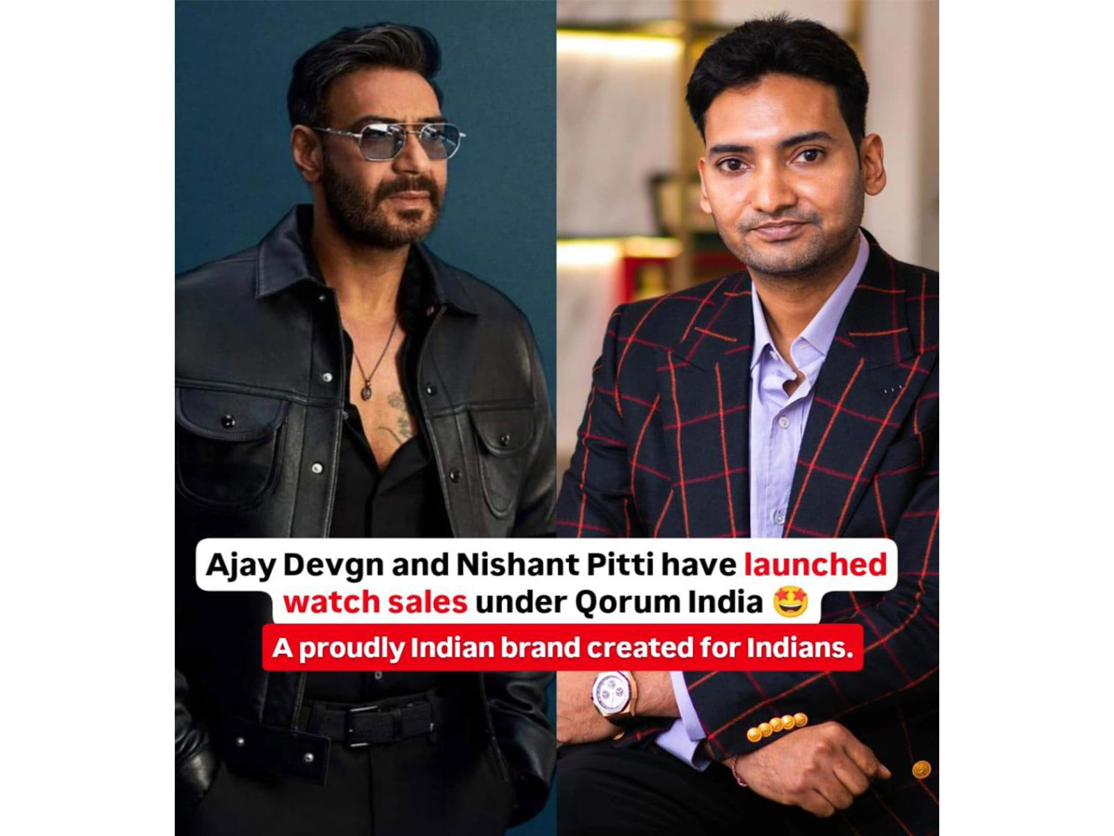 Ajay Devgn, Nishant Pitti unveil Qorum Watches
