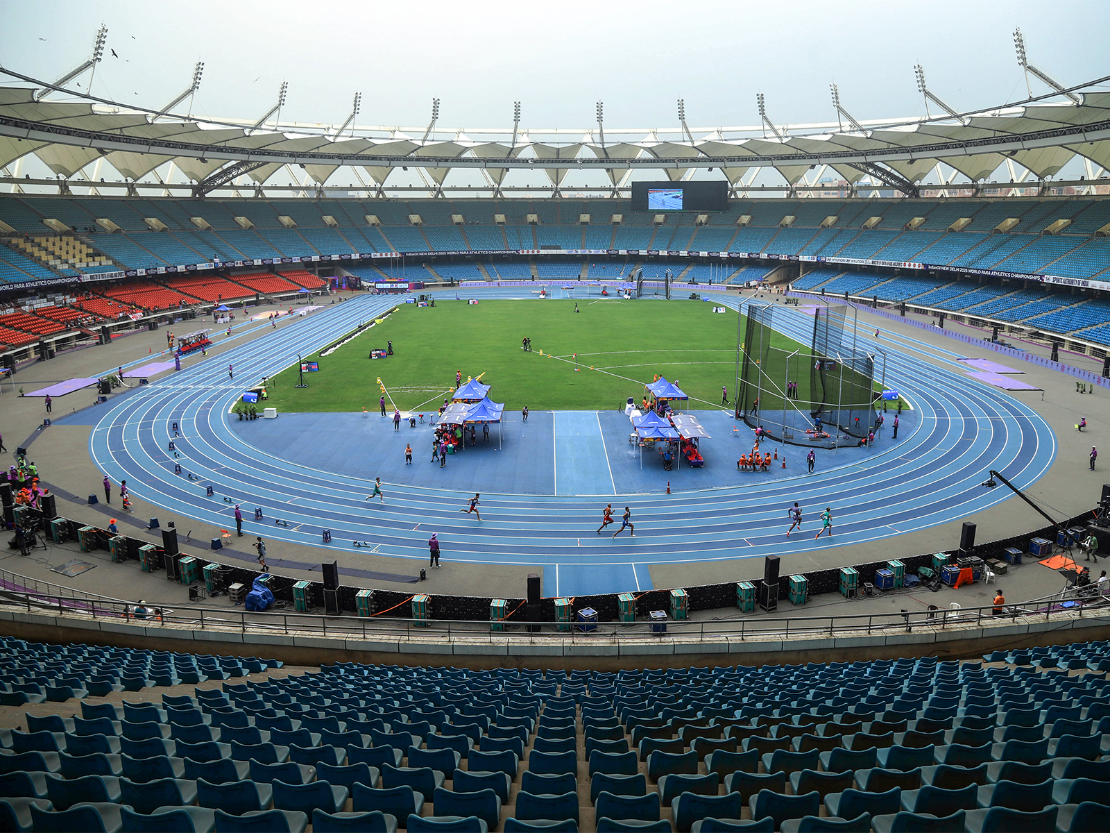 Jawaharlal Nehru Stadium. (Photo: ANI) Jawaharlal Nehru Stadium. (Photo: ANI)