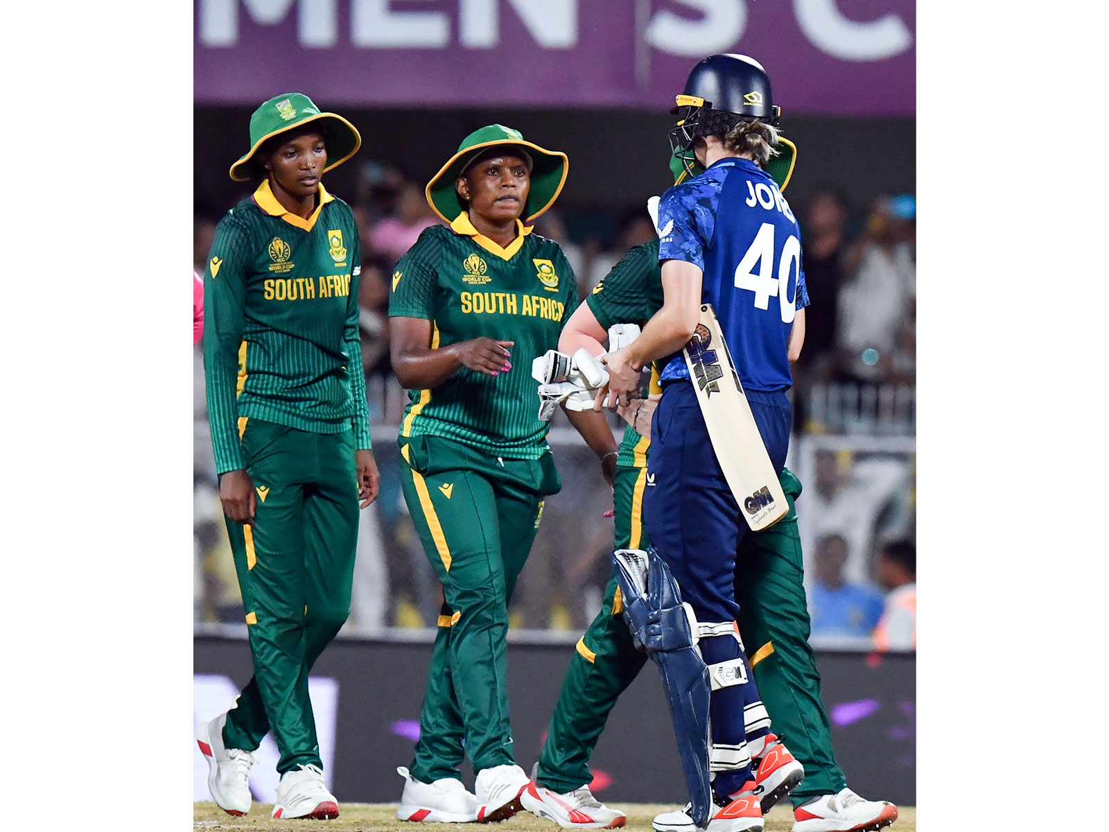 England Women's Amy Jones exchanges a handshake with South Africa Women's players (Photo: ANI)