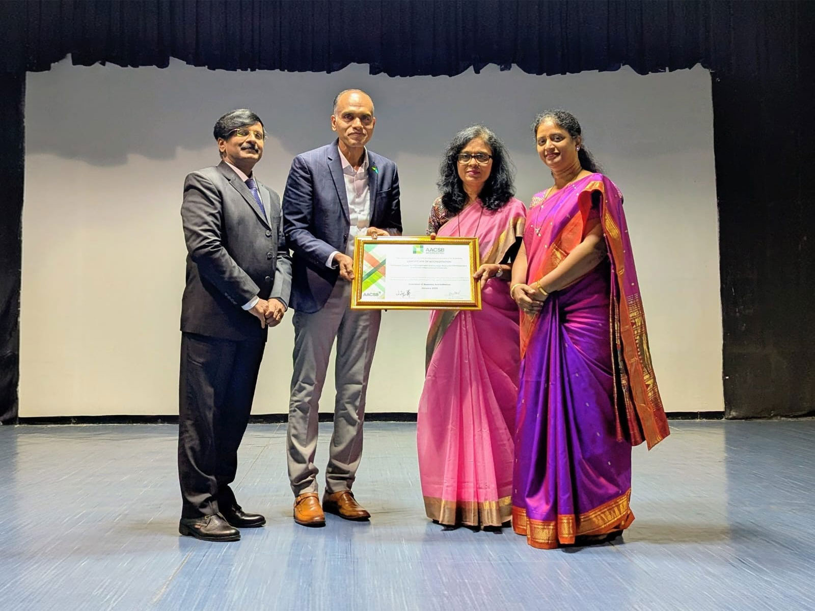 SCMHRD Receives the AACSB Re-Accreditation Certificate