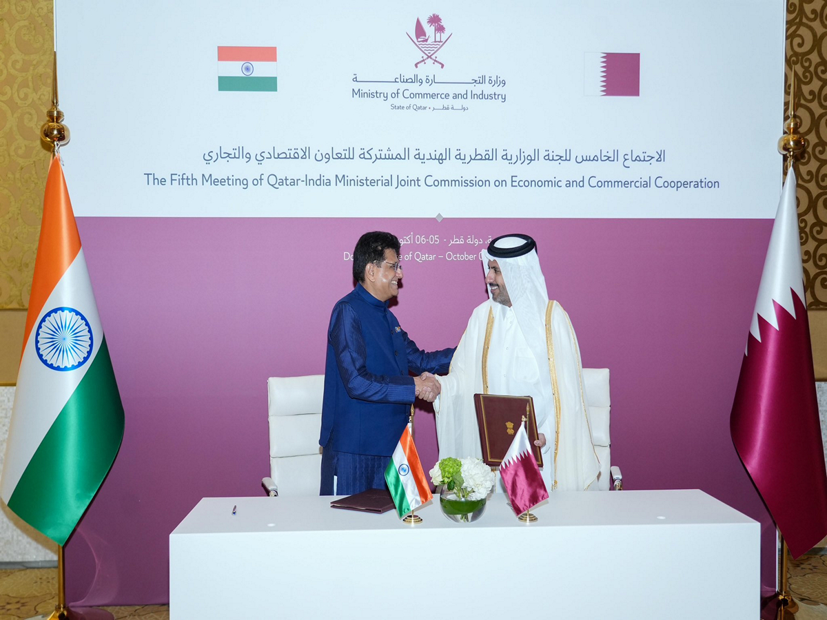 Union Finance Minister Piyush Goyal H.E. Sheikh Faisal bin Thani bin Faisal Al Thani (Photo/X/Piyush Goyal)