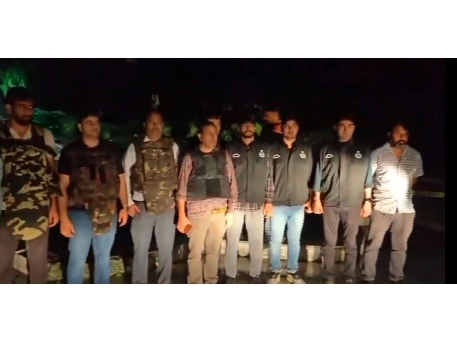 Delhi-Gurugram Police team after encounter (Photo/ANI)