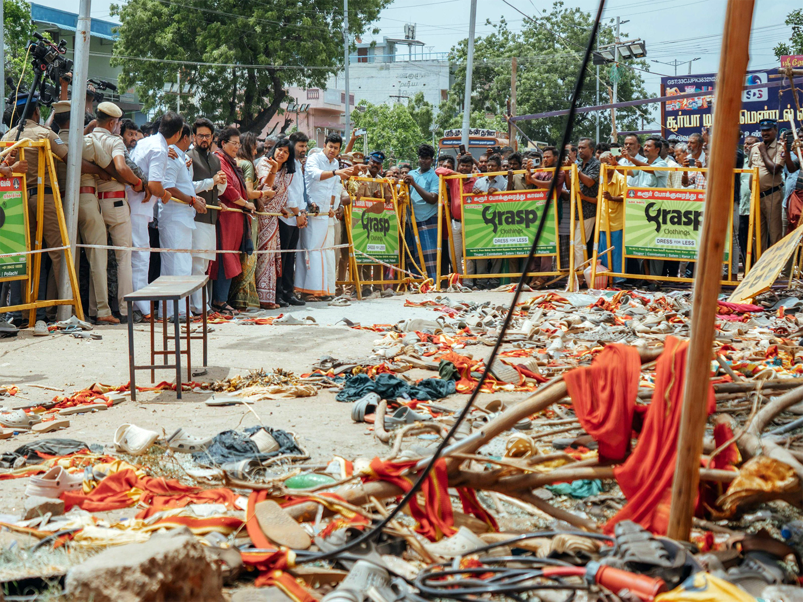 The aftermath of the Karur stampede (FilePhoto/ANI)