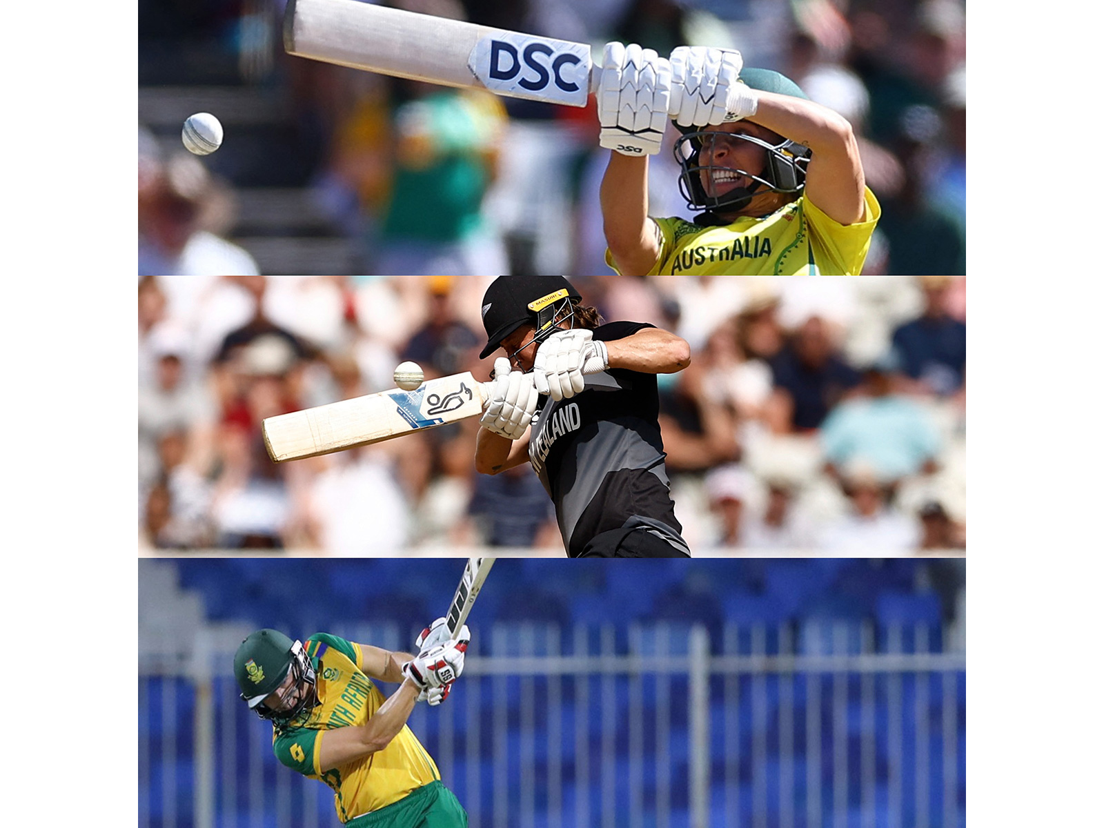 Ash Gardner, Sophie Devine, Tazmin Brits. (Photo: Reuters)