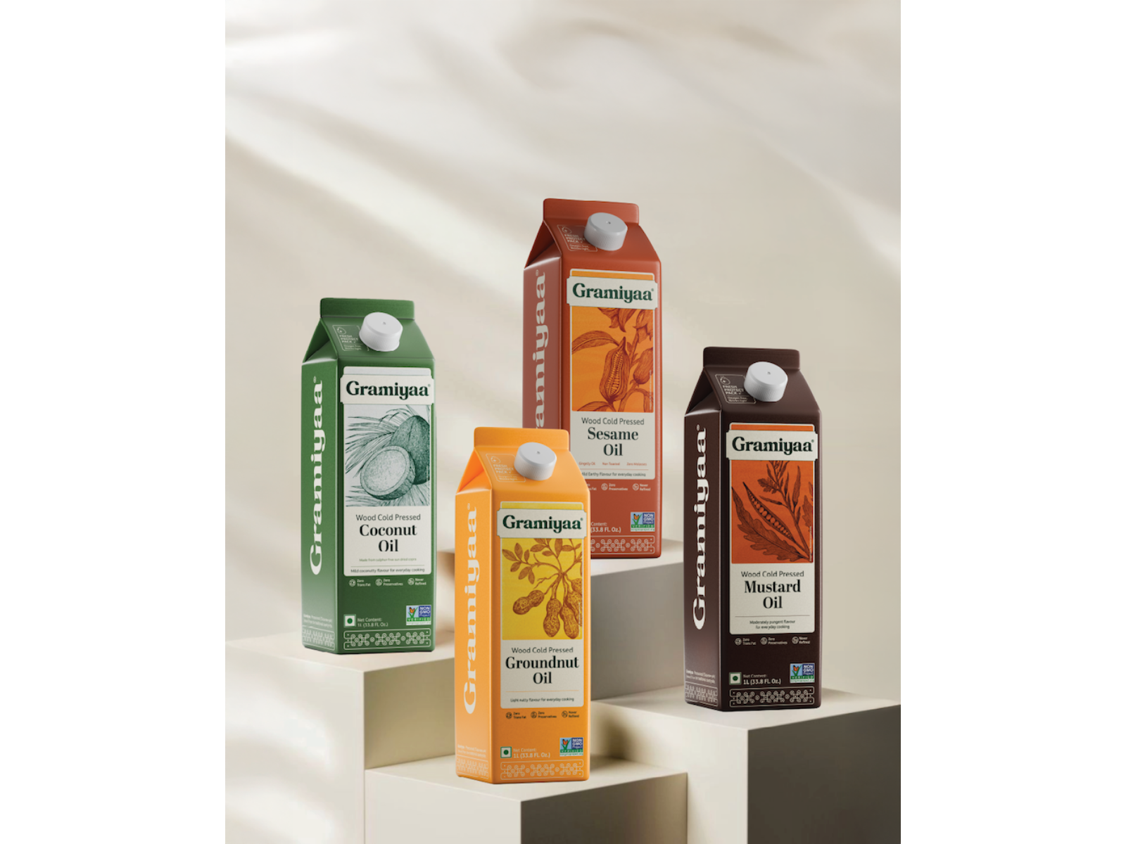 Gramiyaa’s redesigned gable-top carton locks in freshness and flavour — the new face of cold-pressed oils