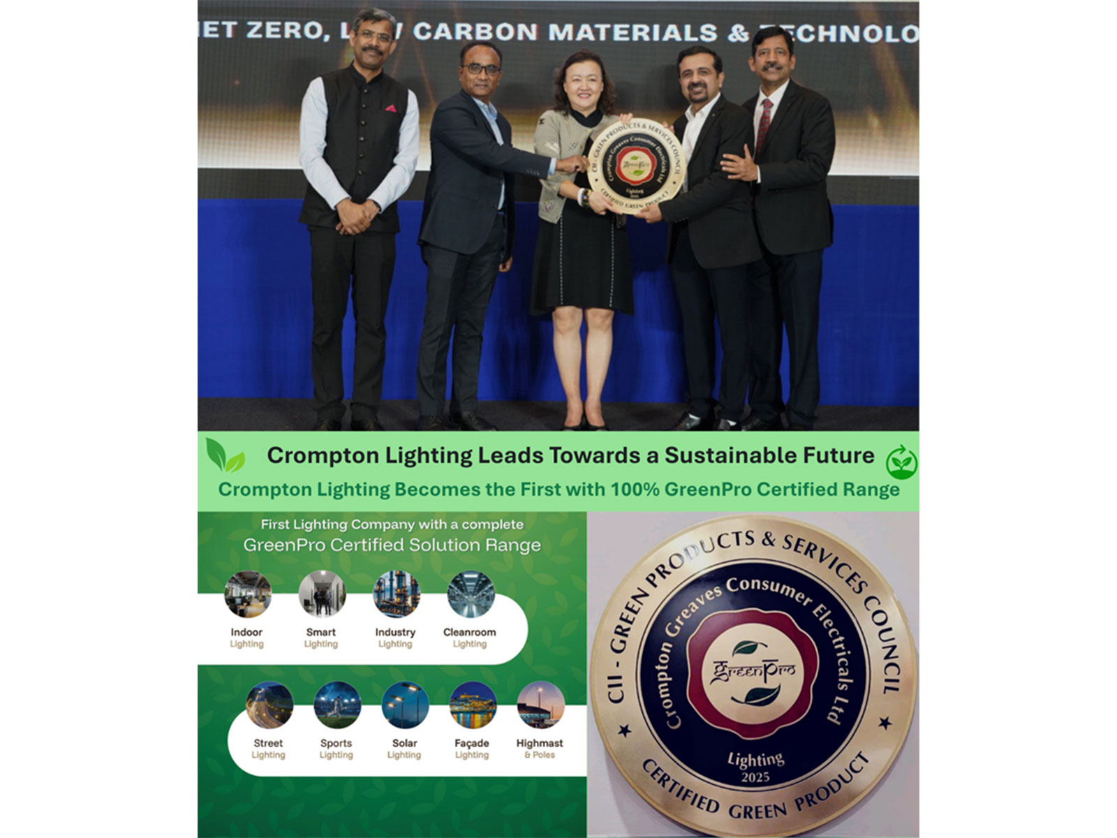 Crompton Lighting Leads Towards A Sustainable Future