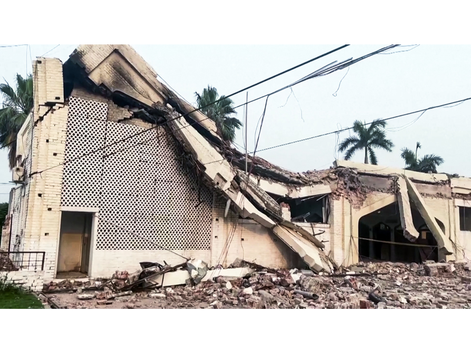 A damaged Markaz Taiba, LeT's training centre in Muridike, Pakistan destroyed in Operation Sindoor (File Photo/ANI)