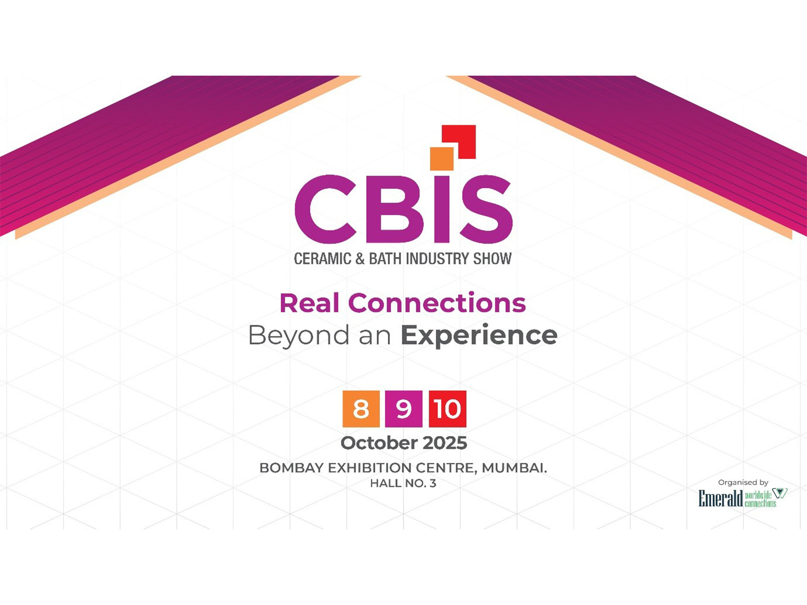 Emerald Worldwide Connections announces CBIS 2025 - The Premier Gateway to India’s booming Ceramic & Bath Industry Emerald Worldwide Connections announces CBIS 2025 - The Premier Gateway to India’s booming Ceramic & Bath Industry