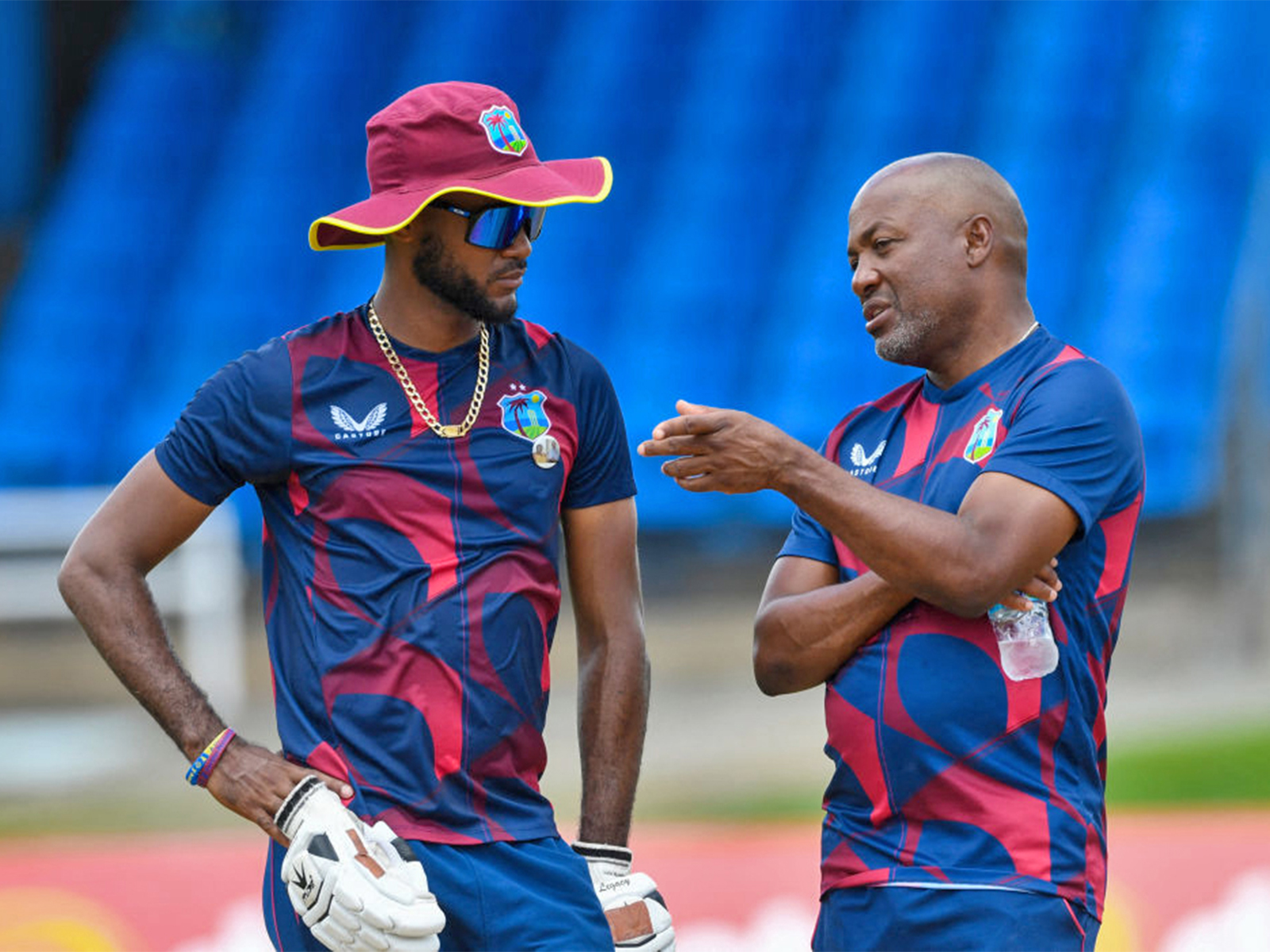 Former skipper Kraigg Brathwaite and Brian Lara (Photo/ANI) 