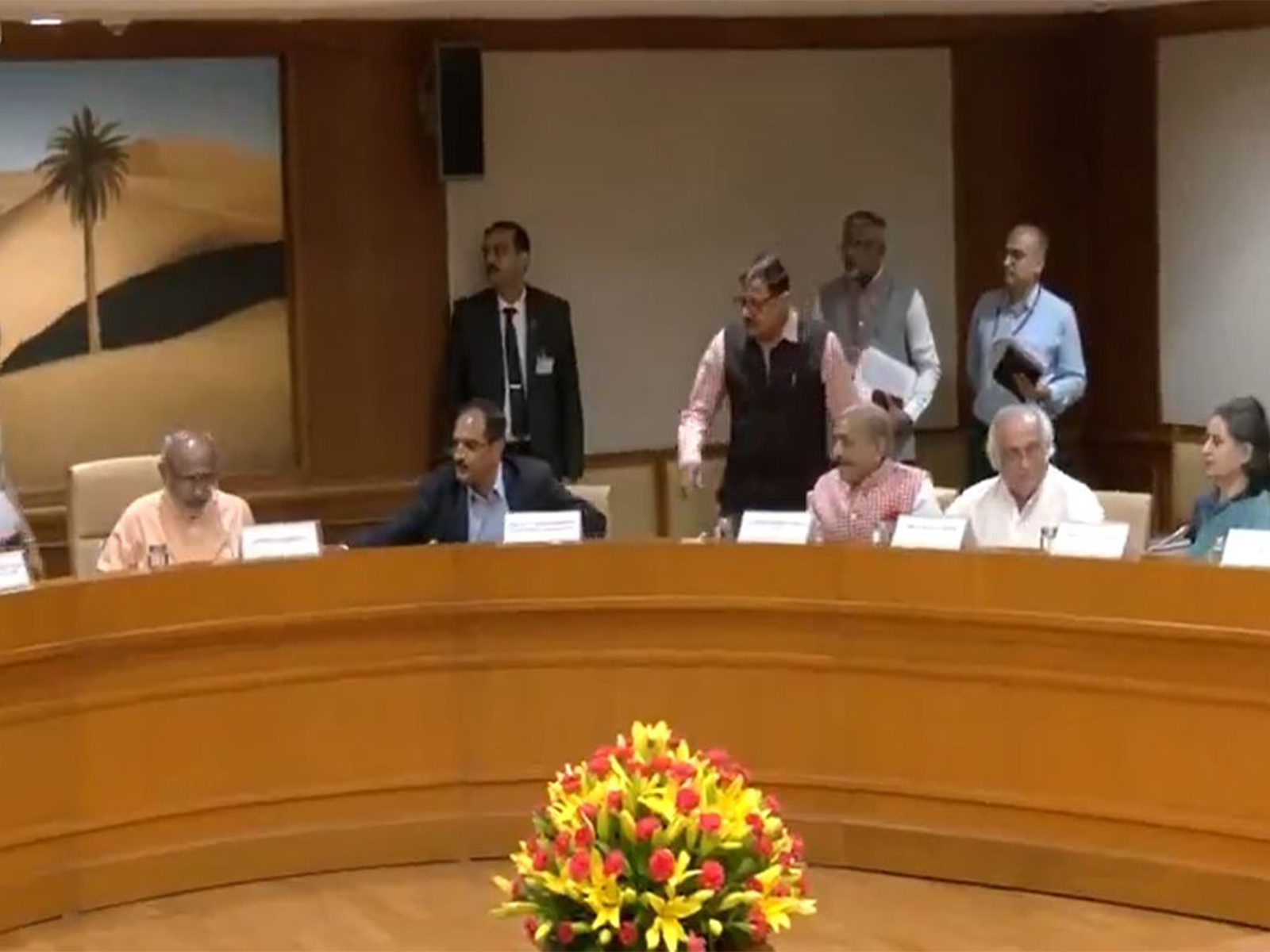 Rajya Sabha Chairman CP Radhakrishnan met Leaders of Parties in the House (Photo/ANI)