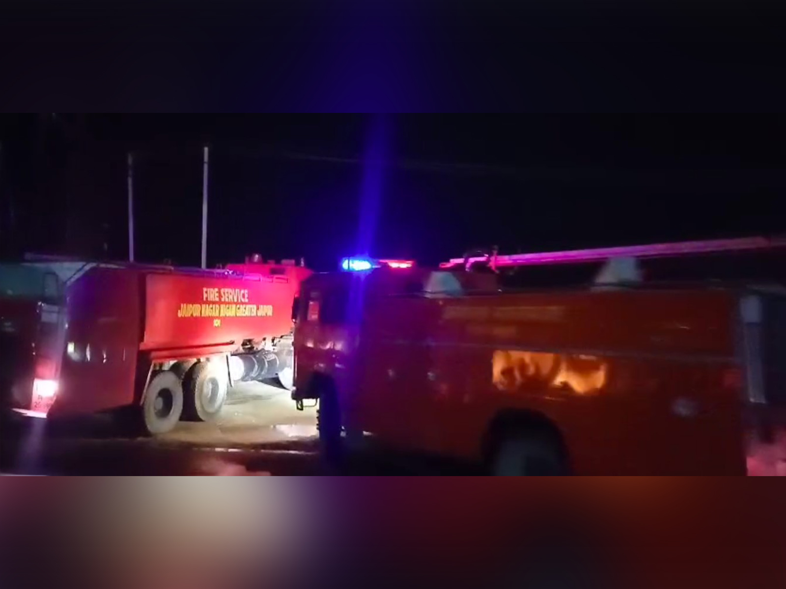 Fire Service present on Jaipur-Ajmer Expressway (Photo/ANI)