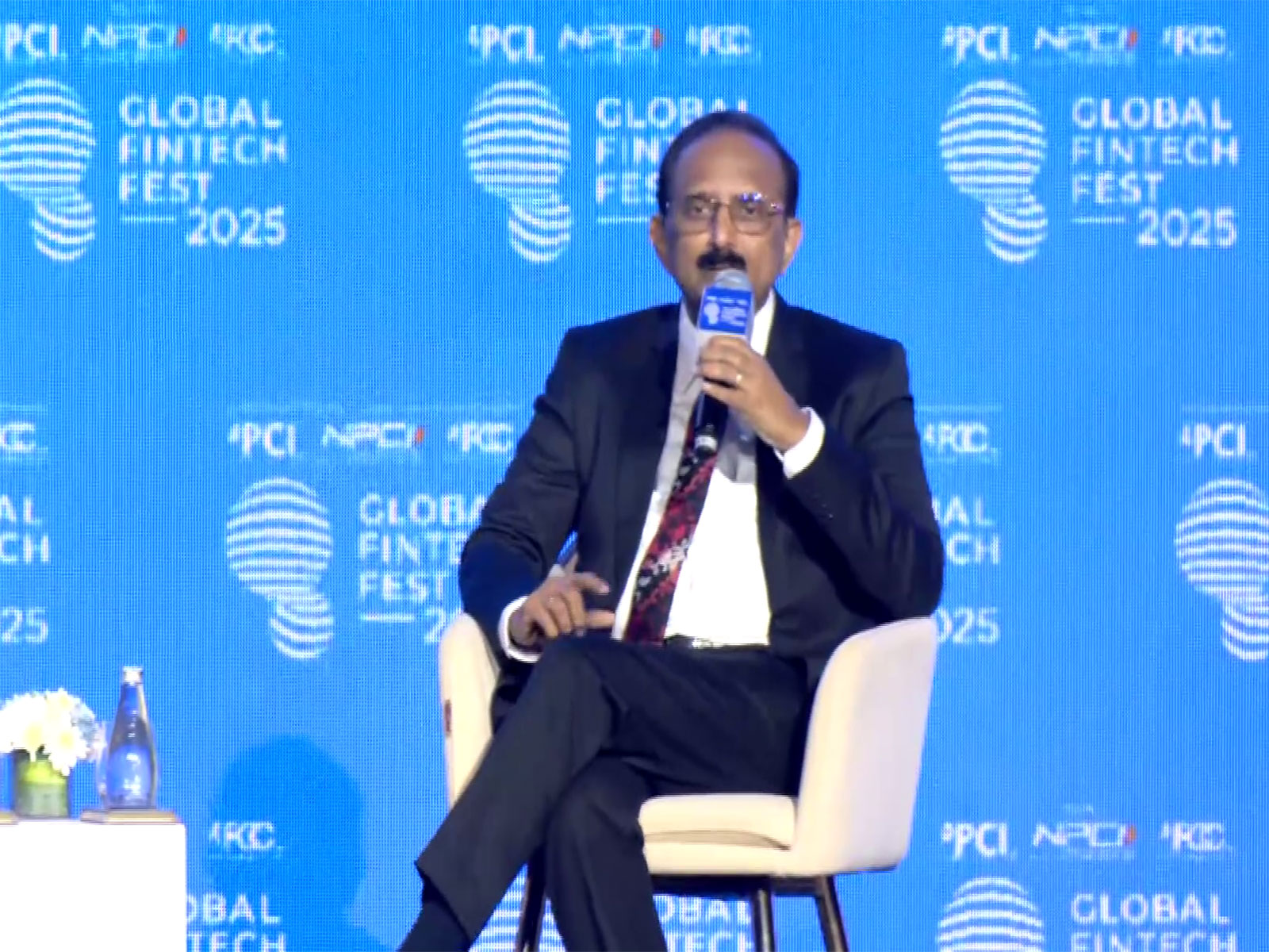 State Bank of India (SBI) Chairman CS Shetty at the Global Fintech Fest 2025 (Photo/ANI) State Bank of India (SBI) Chairman CS Shetty at the Global Fintech Fest 2025 (Photo/ANI)