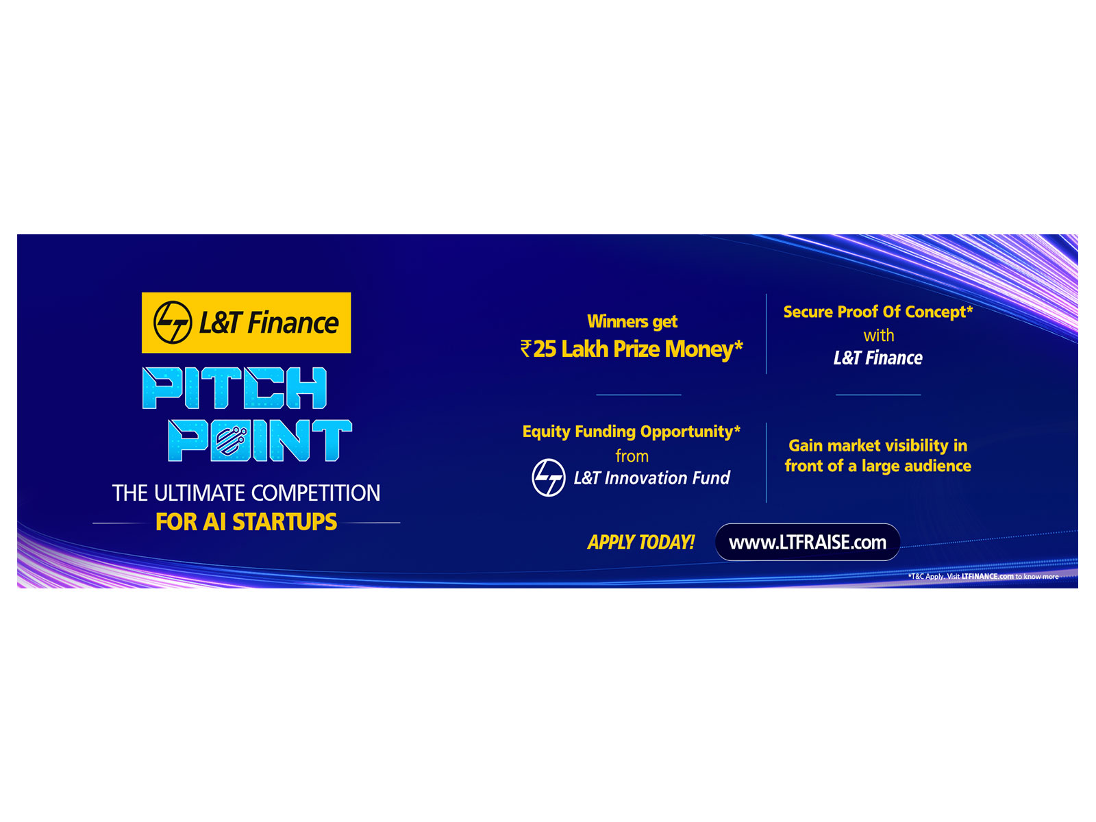 The application period for 'Pitch Point' is open till October 20, 2025