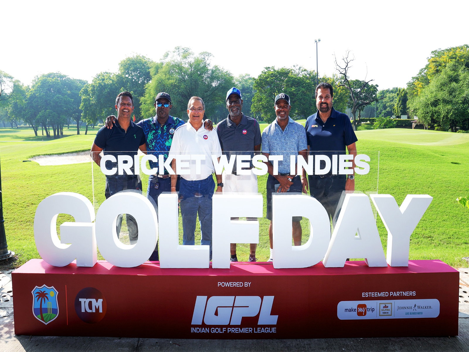 Cricket legends posing during the Golf Day in Delhi. (Photo: CWI)