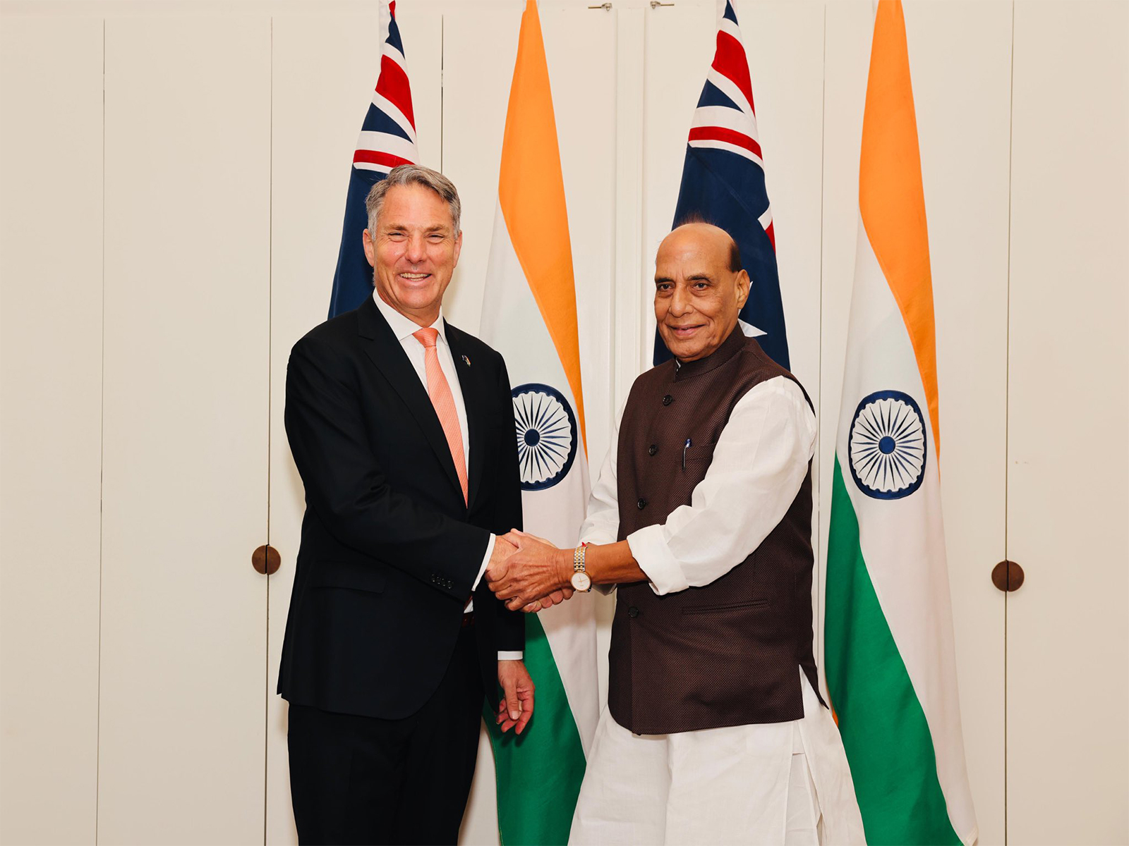Defence Minister Rajnath Singh and Australia Dy PM Richard Marles (Photo/ X@rajnathsingh)