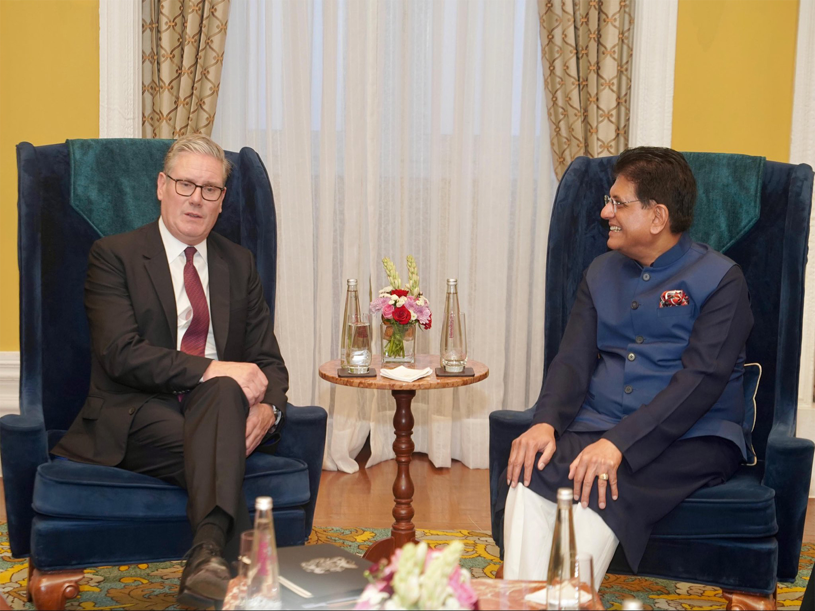 Keir Starmer, United Kingdom Prime Minister and Piyush Goyal, Union Minister of Commerce and Industry (Photo/@PiyushGoyal)