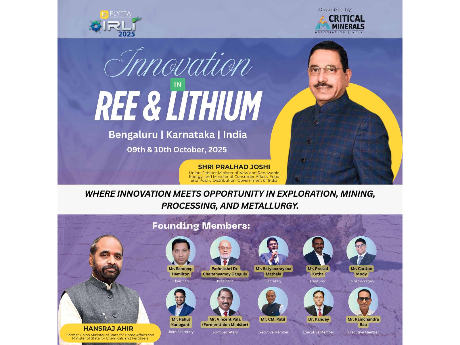 IRLi 2025 Inaugurated in Bengaluru, Brings Together Global Leaders to Drive Innovation in Rare Earths and Lithium