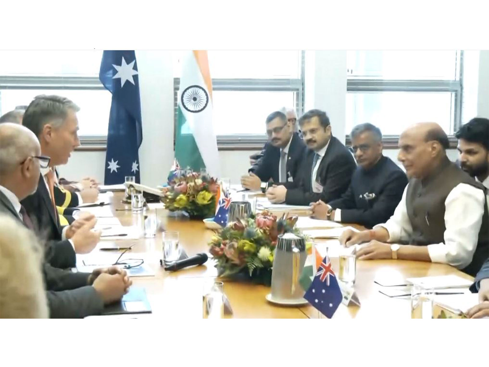 Rajnath Singh with Australia Deputy PM Richard Marles (Photo/ ANI) 
