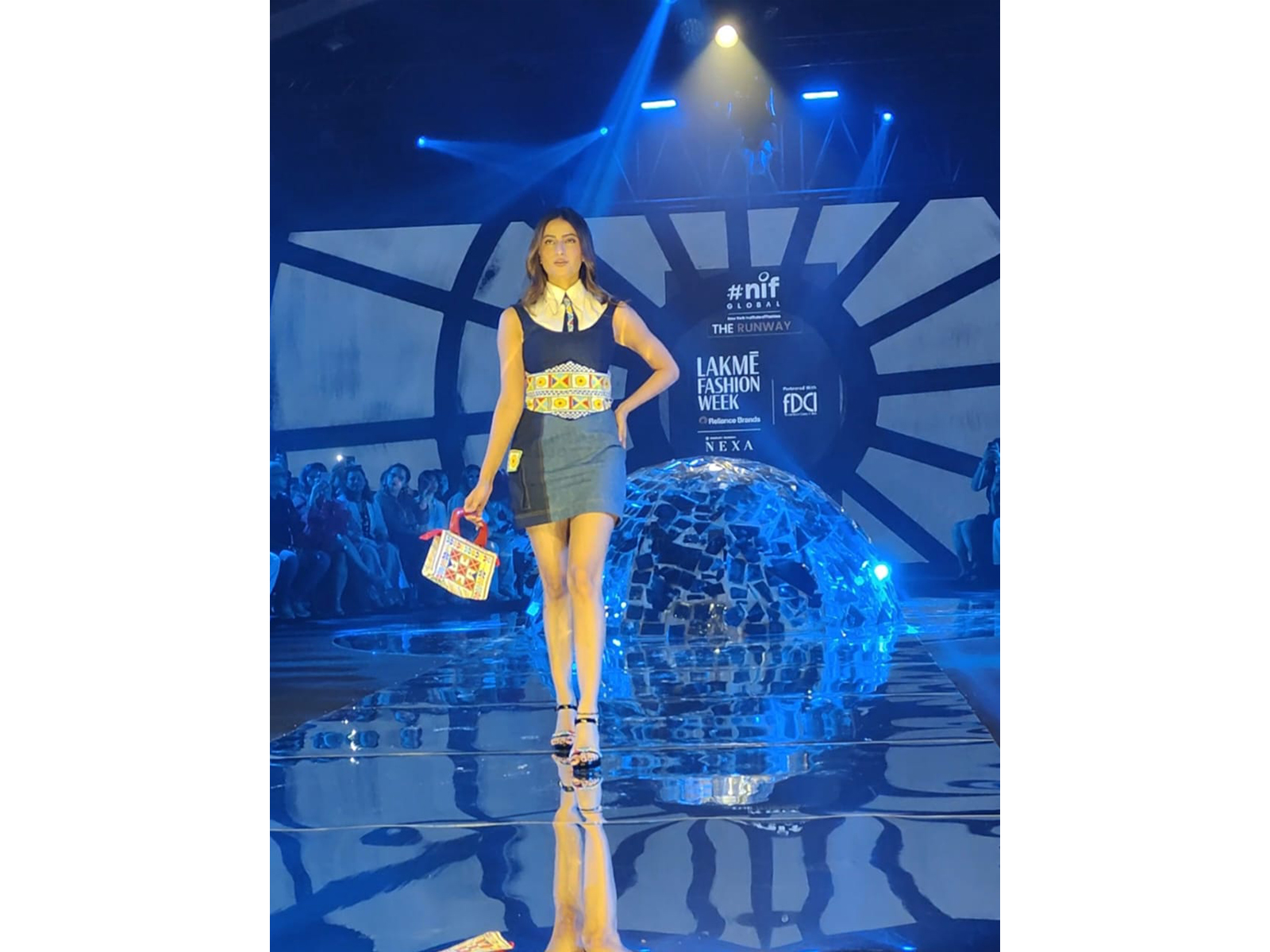 Actor Palak Tiwari at Lakme Fashion Week 2025 (Image source: ANI)