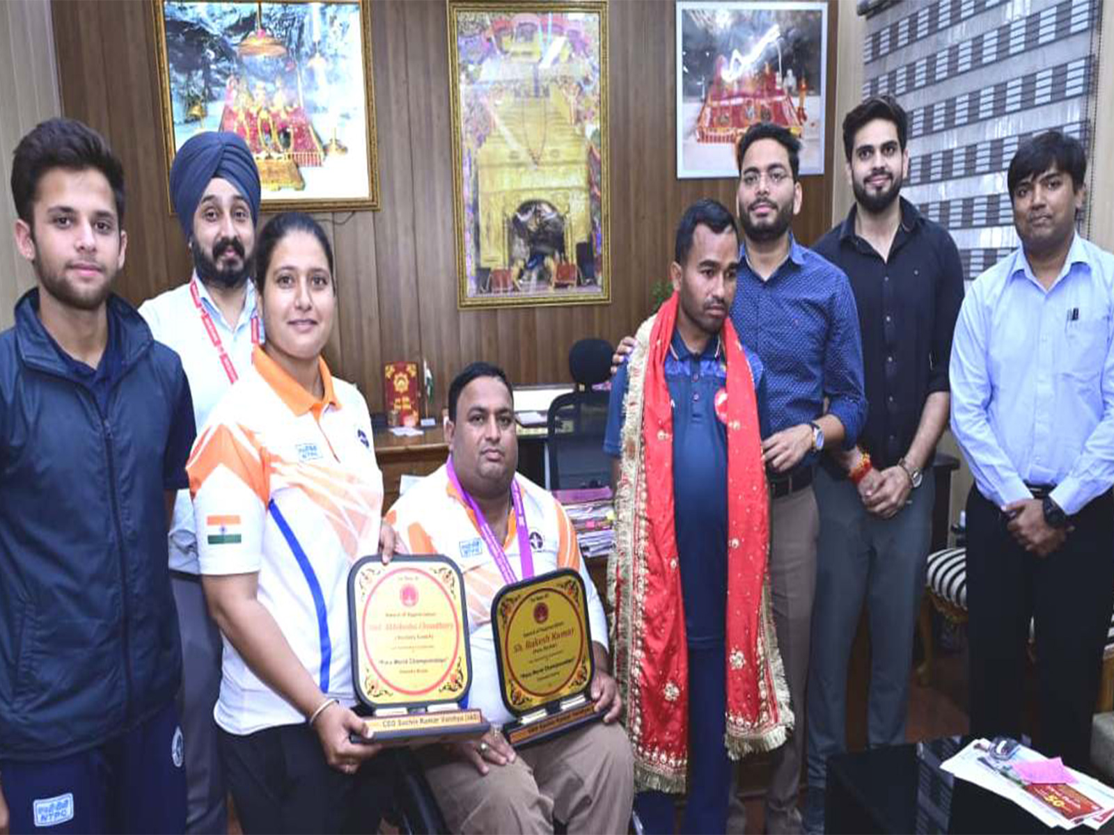 SMVDSB honours participants of Para Archery World Championship. (Photo/SMVDSB)