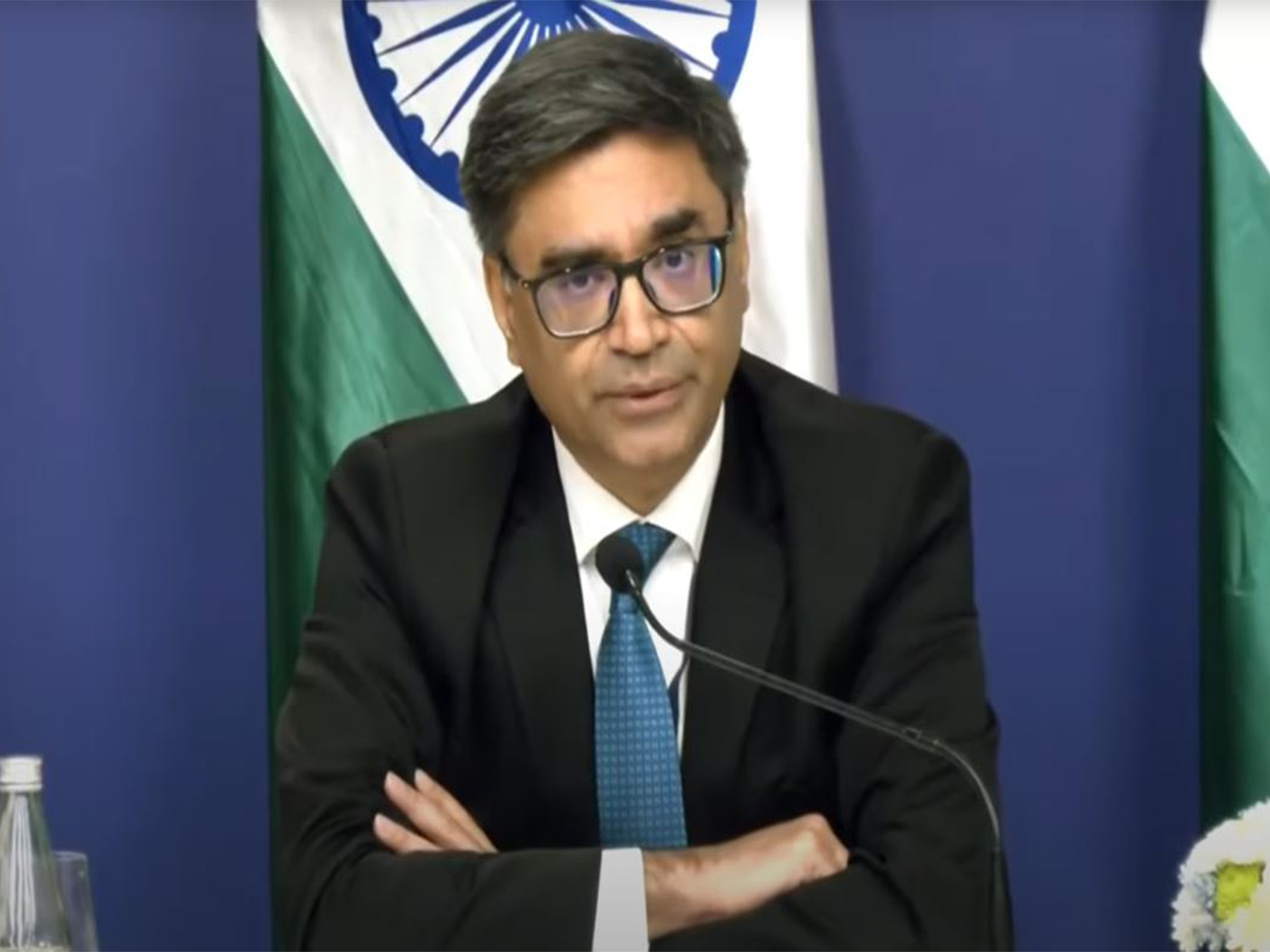 Foreign Secretary Vikram Misri while adressing the special briefing on the UK PM's official visit to India (Photo/MEA, YouTube)) Foreign Secretary Vikram Misri while adressing the special briefing on the UK PM's official visit to India (Photo/MEA, YouTube))