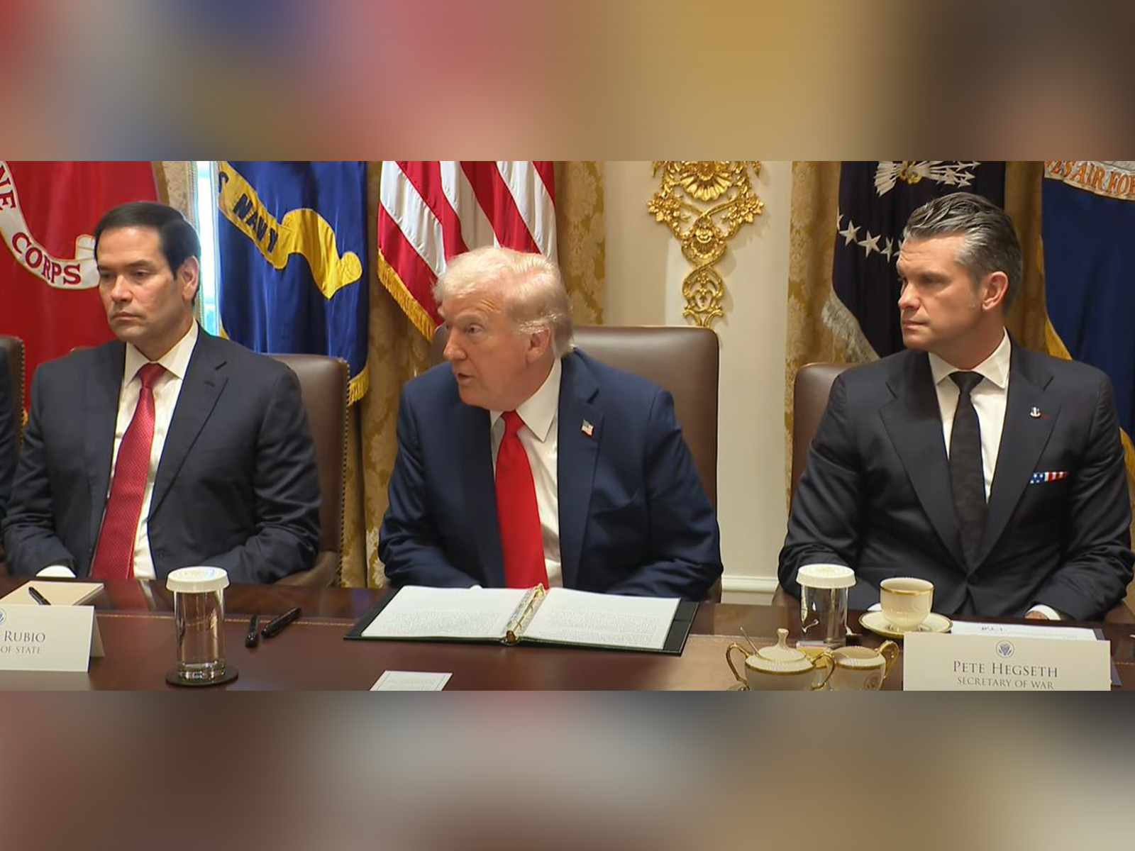 US President Donald Trump speaks during a Cabinet meeting at the White House (Photo/White House YouTube) US President Donald Trump speaks during a Cabinet meeting at the White House (Photo/White House YouTube)