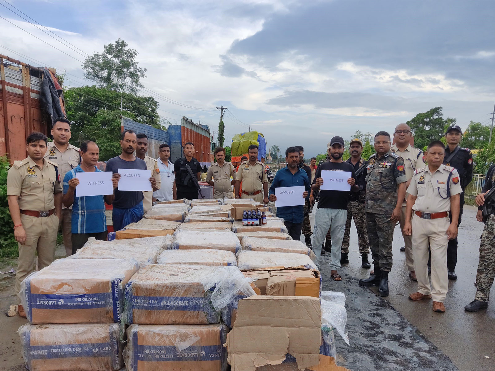 Cachar Police seizes illegal cough syrup (Photo/Cachar Police) Cachar Police seizes illegal cough syrup (Photo/Cachar Police)