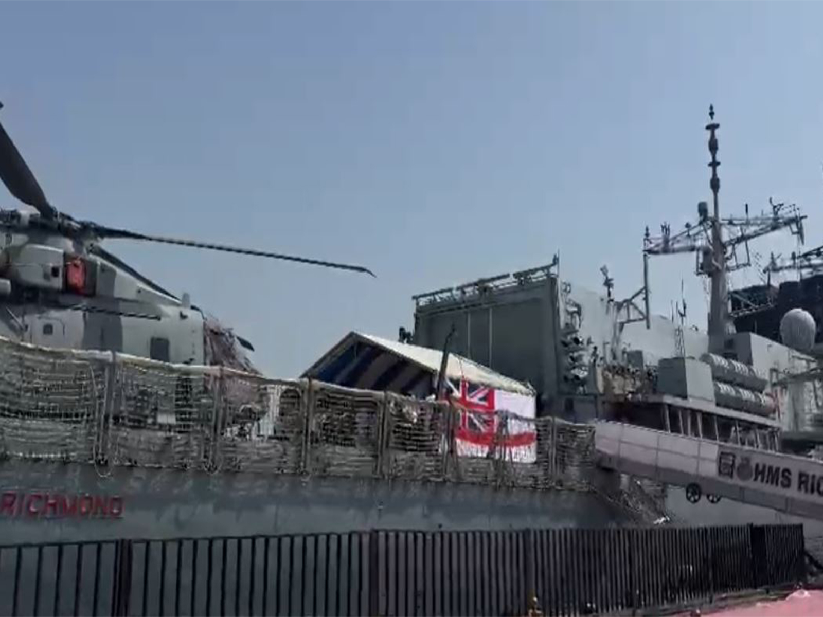 HMS Richmond during port call to Mumbai Port (Photo/ANI)