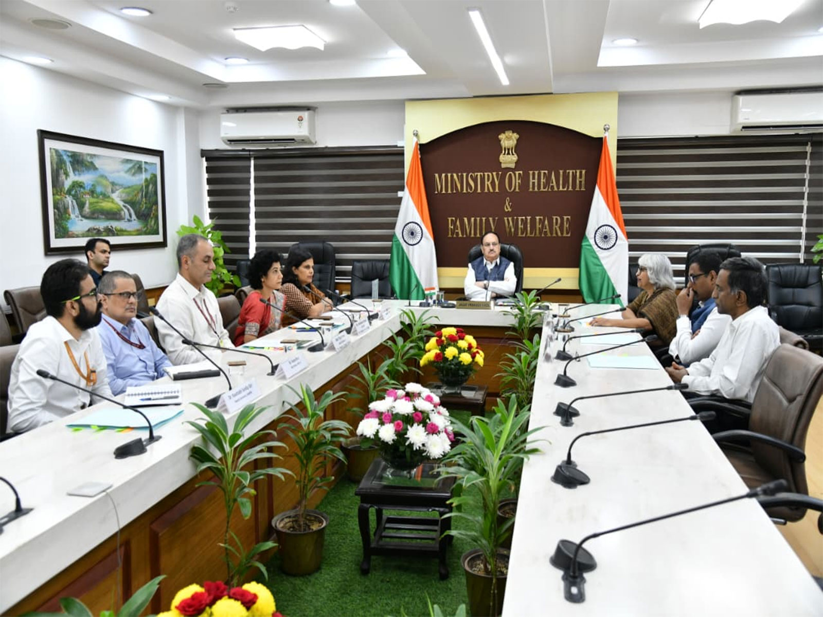 Union Health J P Nadda launches new initiatives for Tele MANAS App. (Photo/ANI)