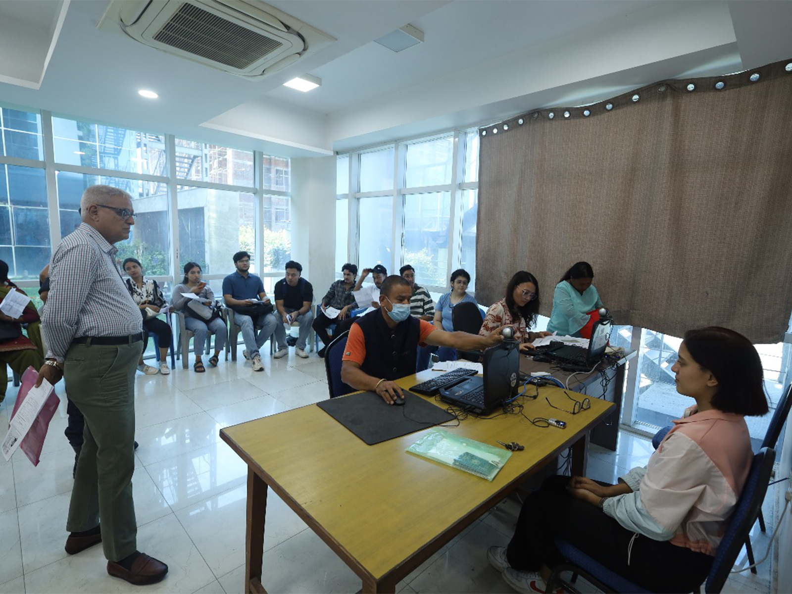 Young, old queue in Nepal for voter registration (Photo/ANI)