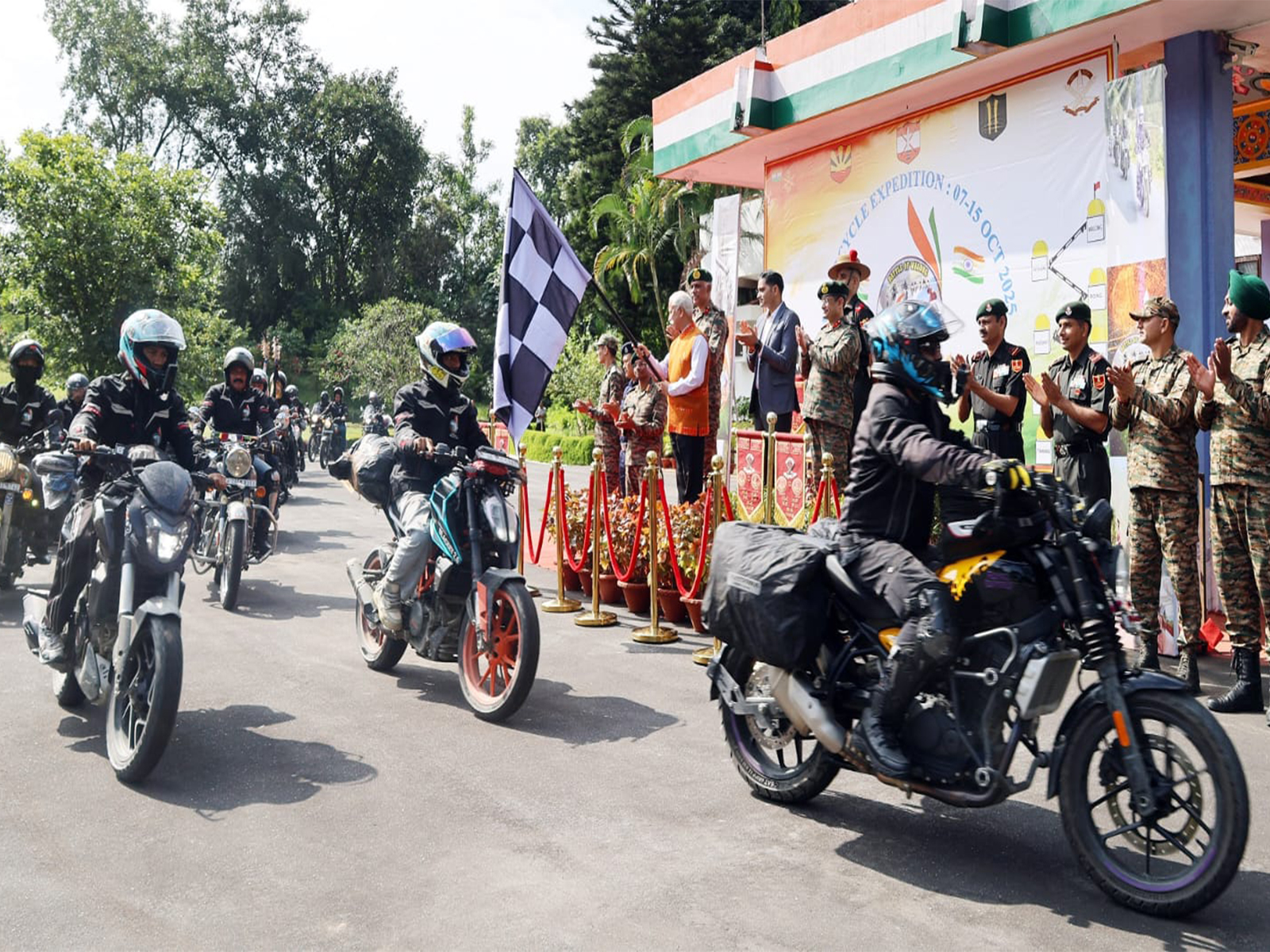 A motorcycle expedition was flagged off at the 63rd Walong Day (Photo/ANI)
