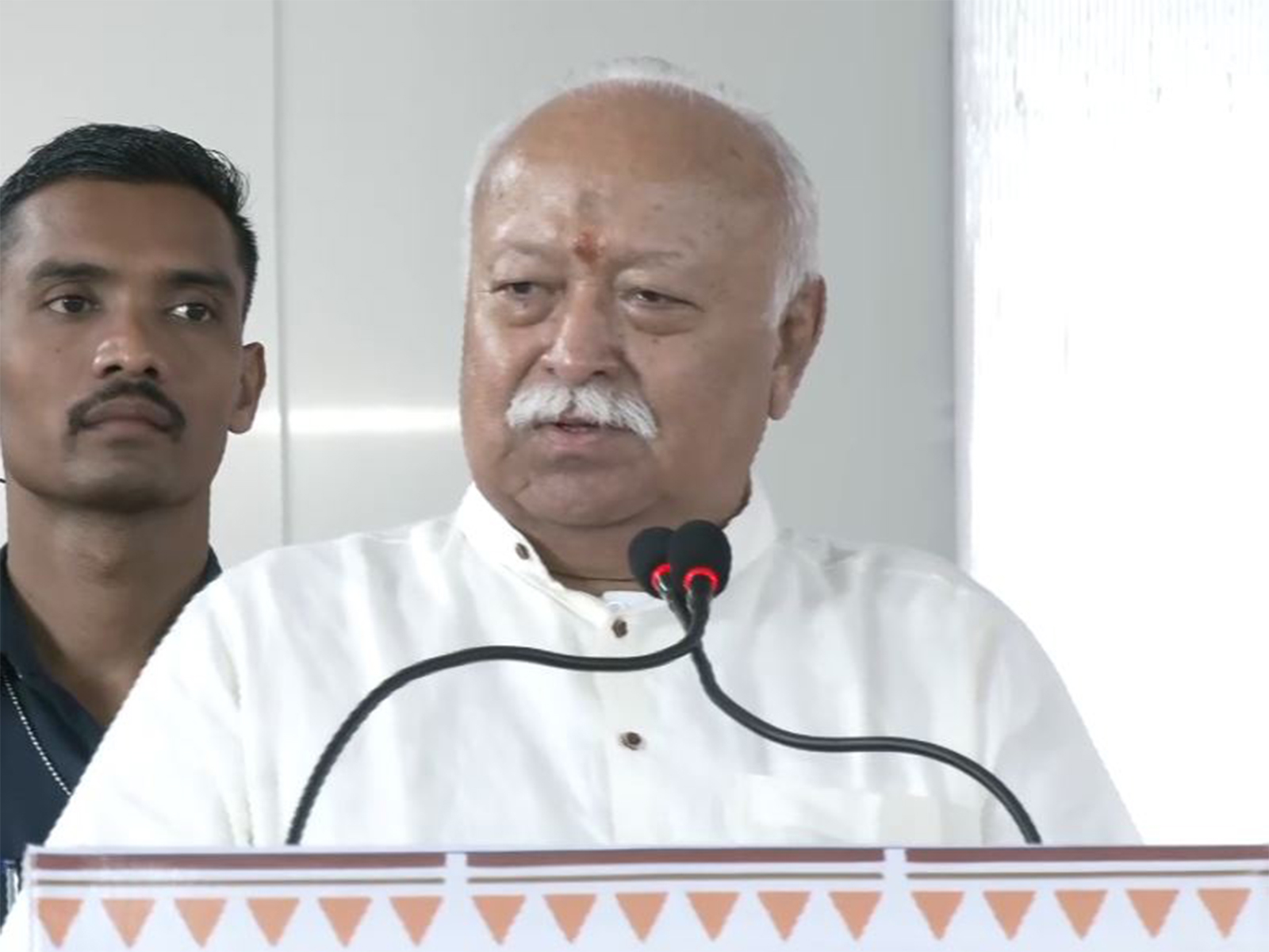Rashtriya Swayamsevak Sangh chief Mohan Bhagwat (Photo/ANI)